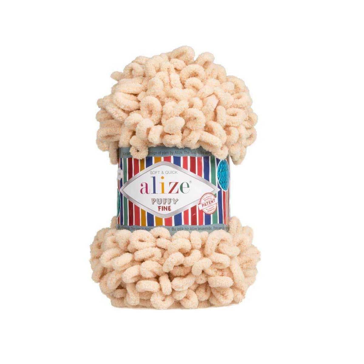 Alize Puffy Fine Loop Yarn 100g 310 – Soft Fine Loop Yarn for Baby Blankets, Cushion Covers & Arm Knitting Projects