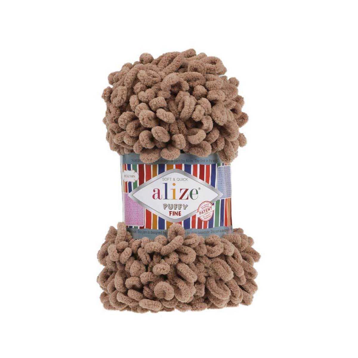 Alize Puffy Fine Loop Yarn 100g 329 – Soft Fine Loop Yarn for Baby Blankets, Cushion Covers & Arm Knitting Projects