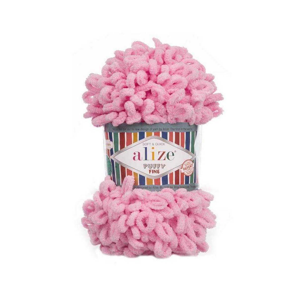 Alize Puffy Fine Loop Yarn 100g 39 – Soft Fine Loop Yarn for Baby Blankets, Cushion Covers & Arm Knitting Projects
