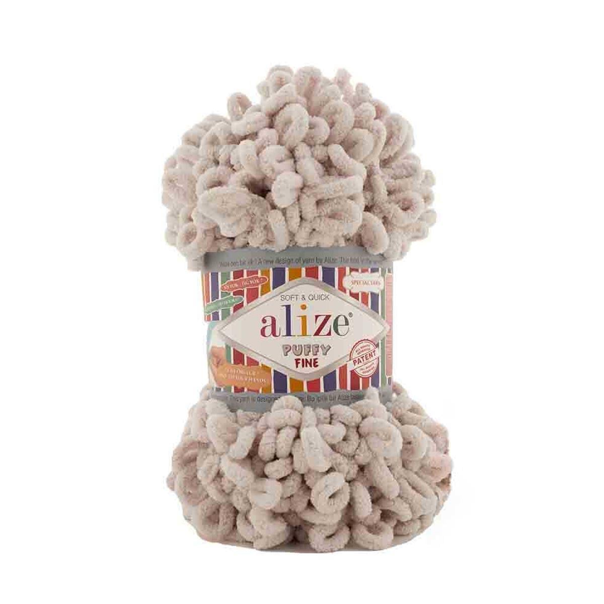 Alize Puffy Fine Loop Yarn 100g 599 – Soft Fine Loop Yarn for Baby Blankets, Cushion Covers & Arm Knitting Projects