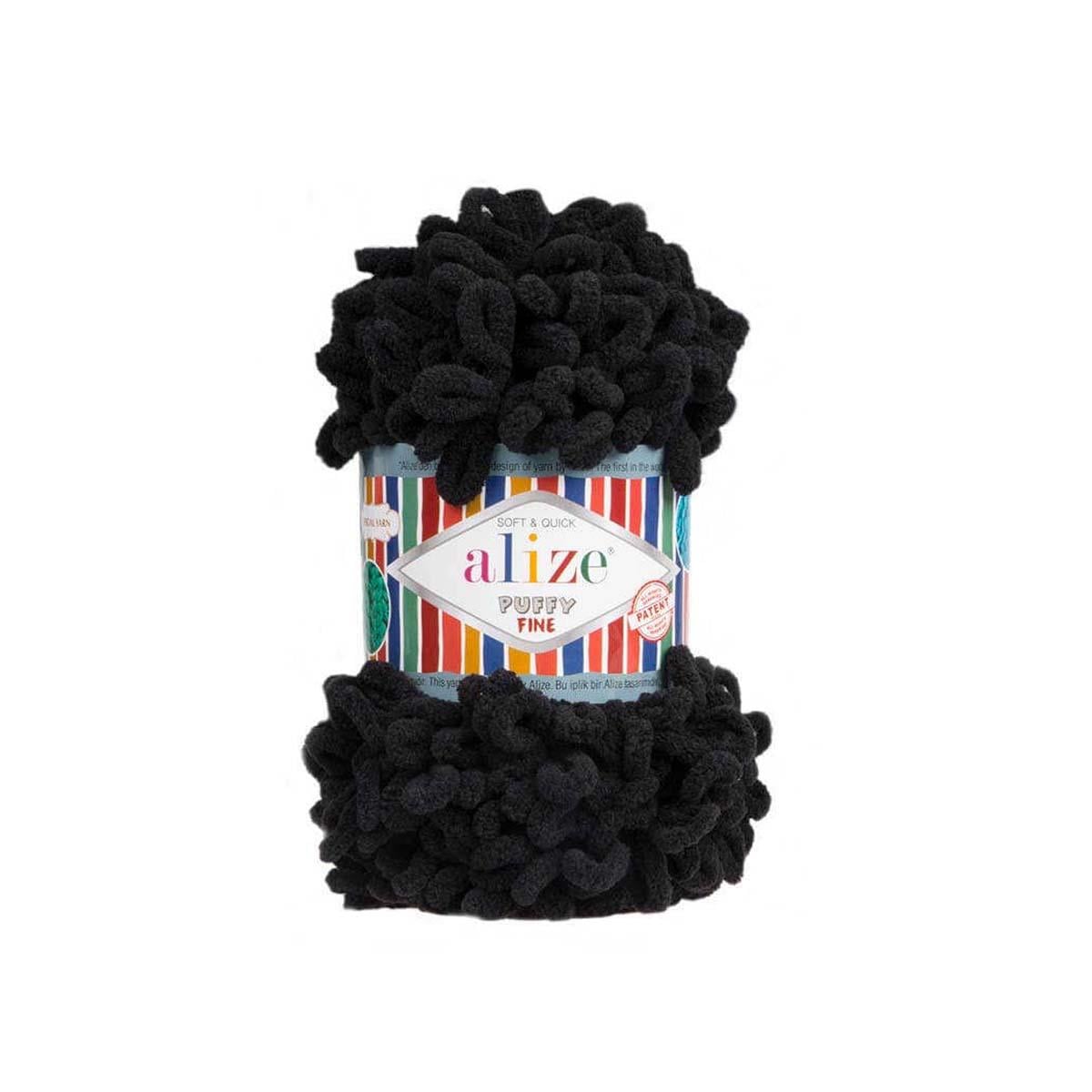 Alize Puffy Fine Loop Yarn 100g 60 – Soft Fine Loop Yarn for Baby Blankets, Cushion Covers & Arm Knitting Projects