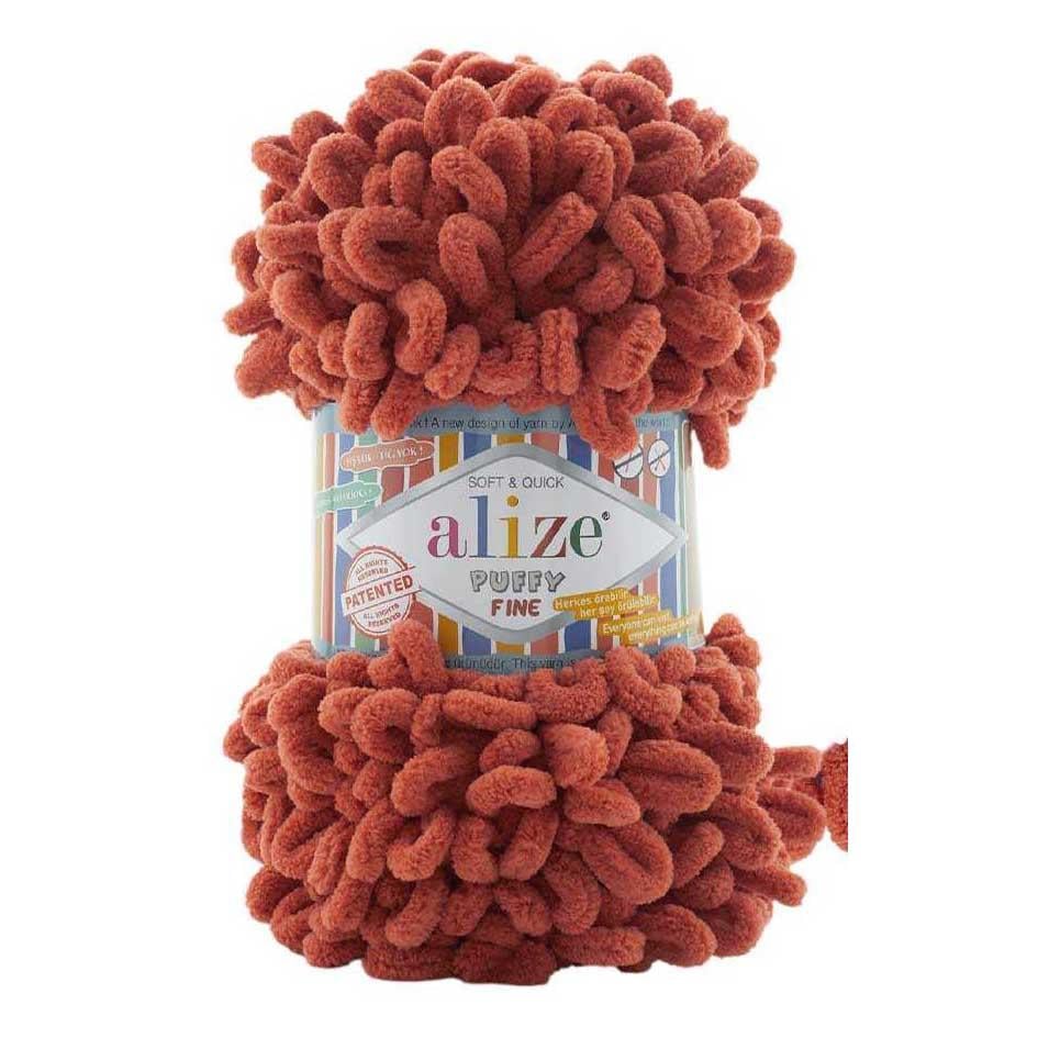 Alize Puffy Fine Loop Yarn 100g 691 – Soft Fine Loop Yarn for Baby Blankets, Cushion Covers & Arm Knitting Projects