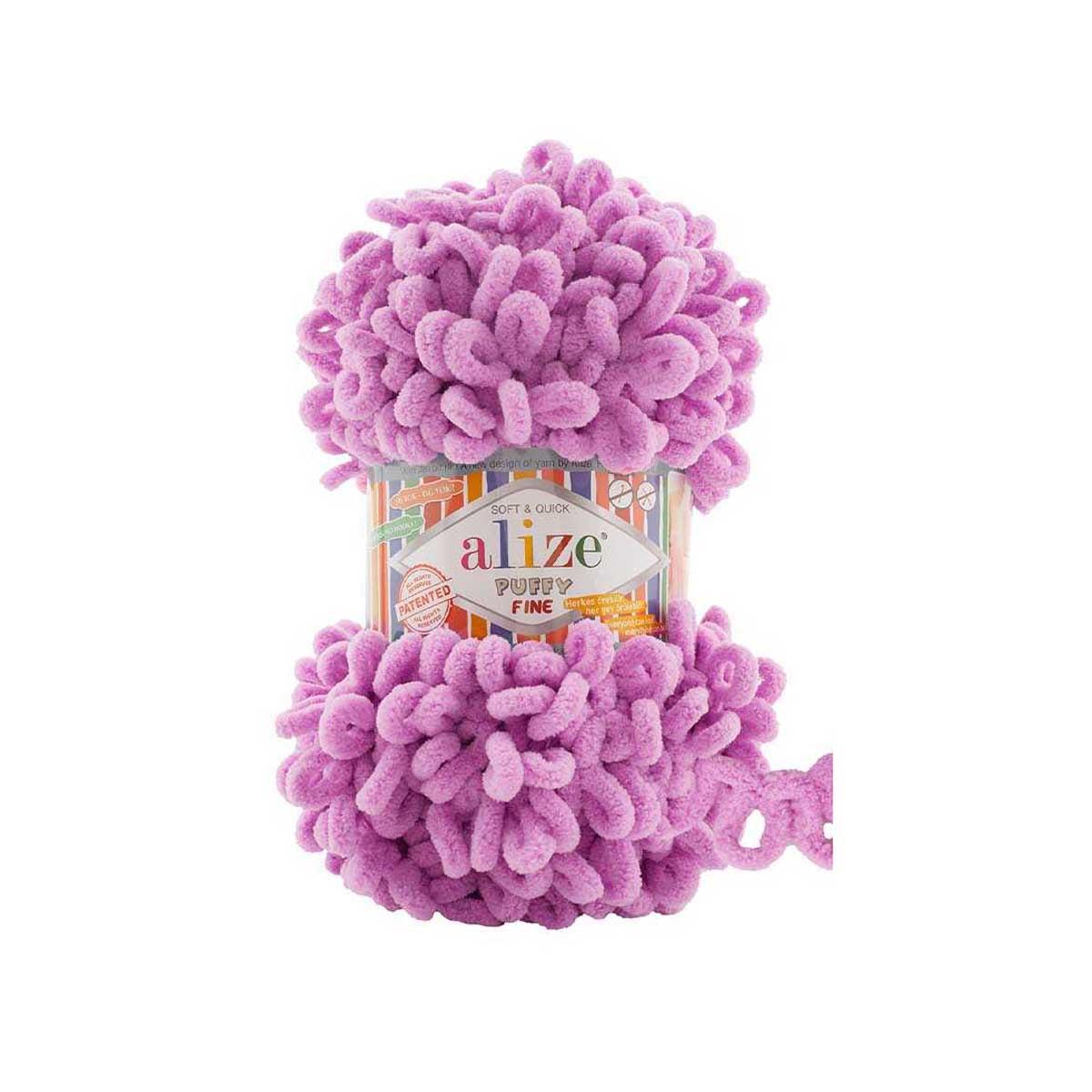 Alize Puffy Fine Loop Yarn 100g 98 – Soft Fine Loop Yarn for Baby Blankets, Cushion Covers & Arm Knitting Projects