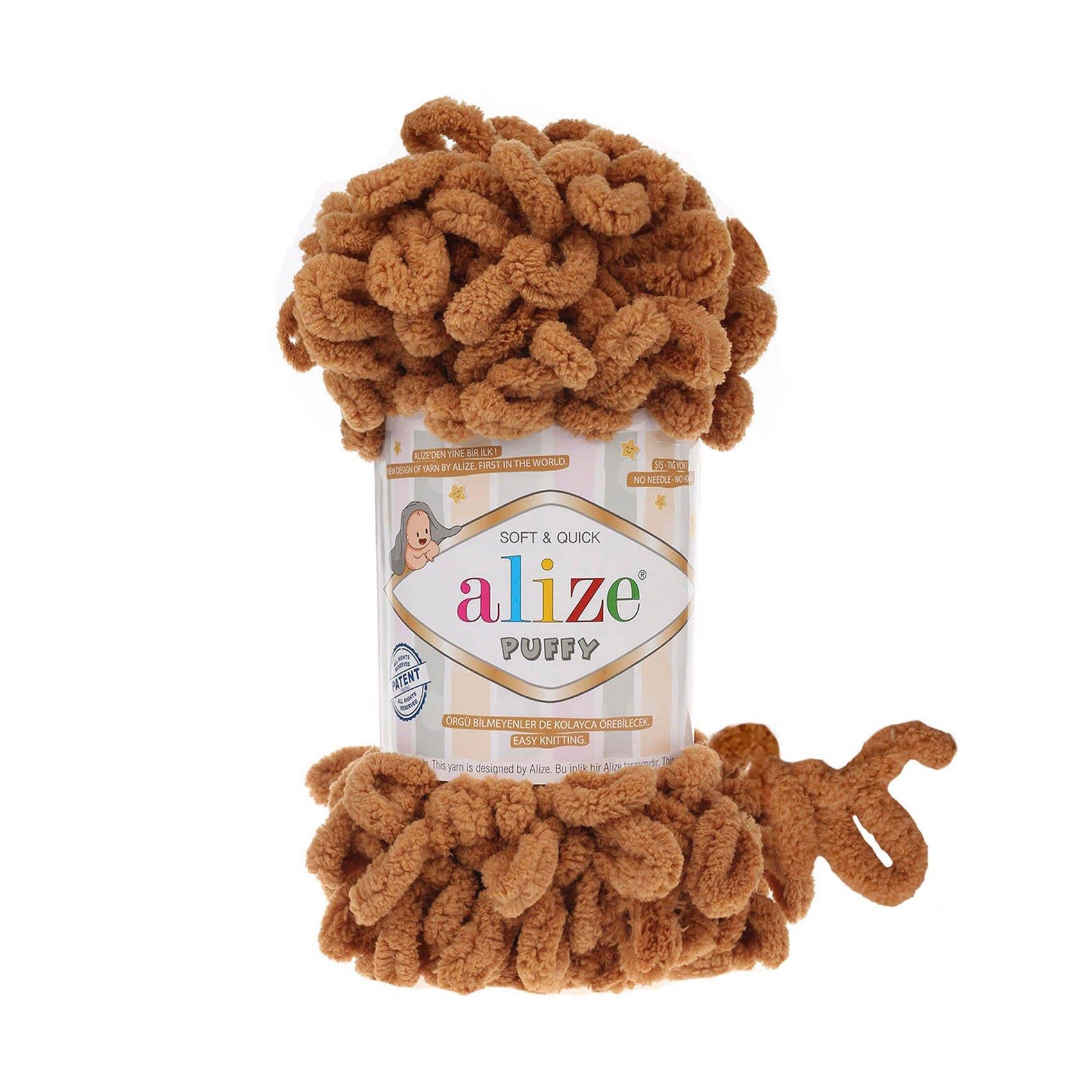 Alize Puffy Loop Yarn 100g 179 – Soft Loop Yarn for Baby Blankets, Cushions & Arm Knitting Projects