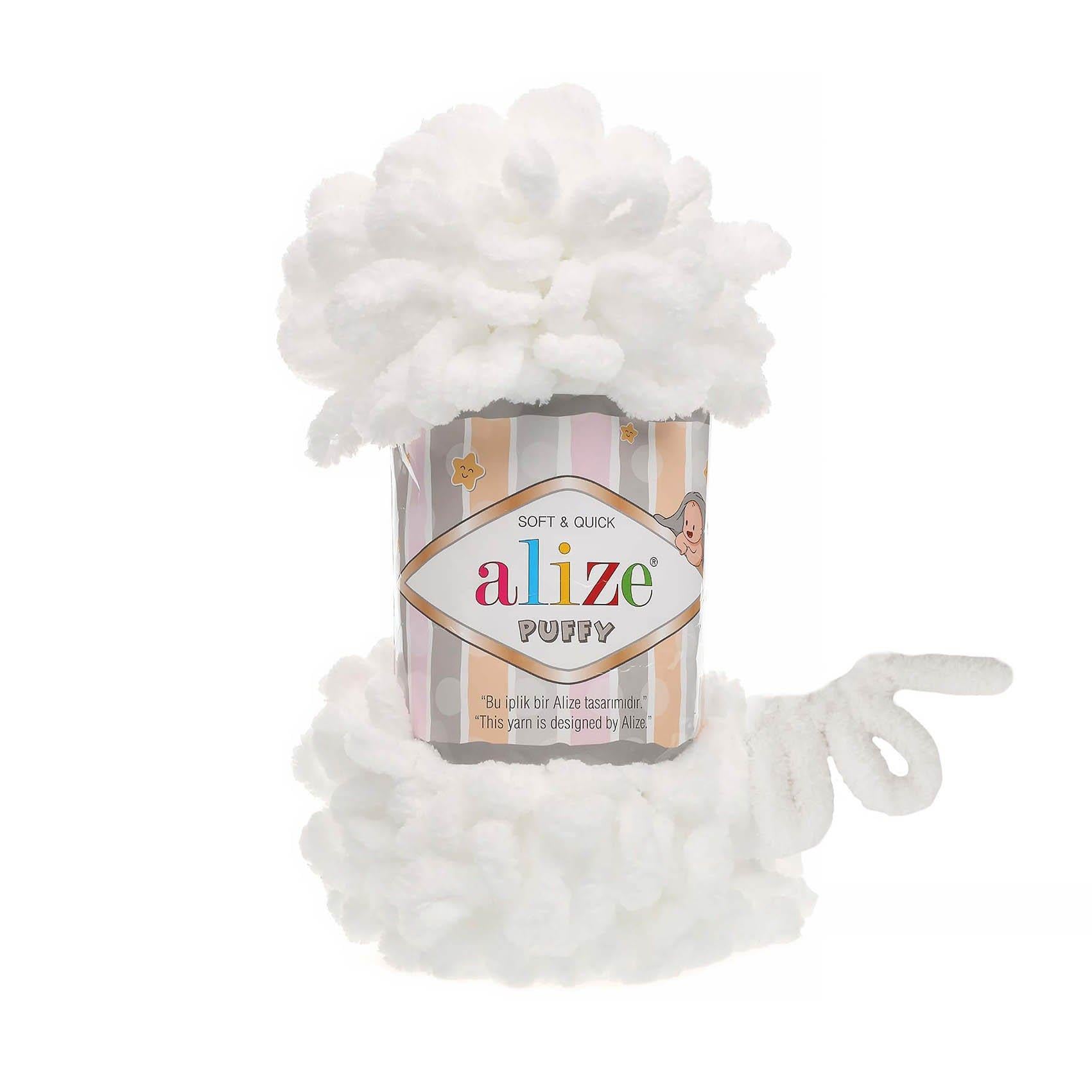 Alize Puffy Loop Yarn 100g 55 – Soft Loop Yarn for Baby Blankets, Cushions & Arm Knitting Projects