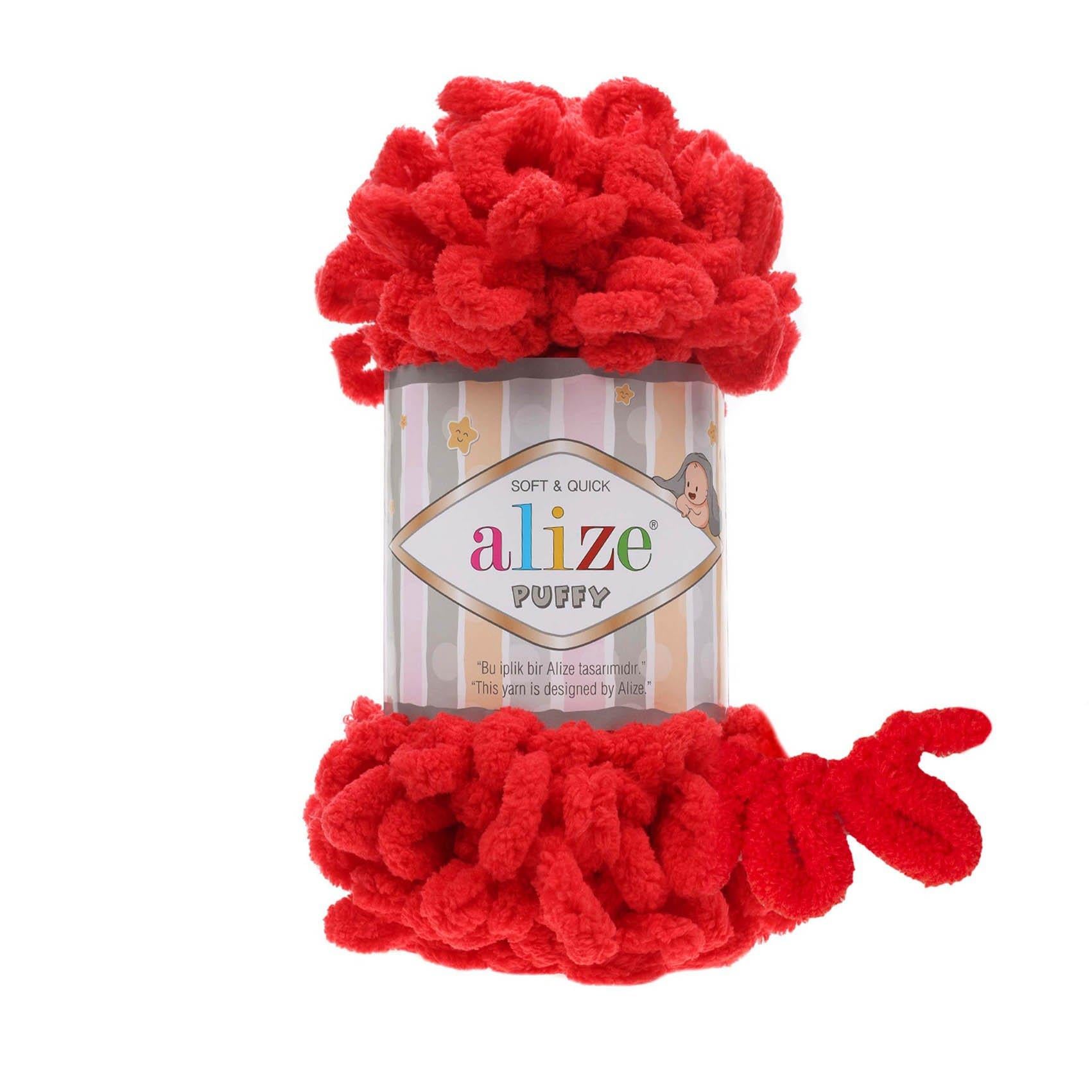 Alize Puffy Loop Yarn 100g 56 – Soft Loop Yarn for Baby Blankets, Cushions & Arm Knitting Projects