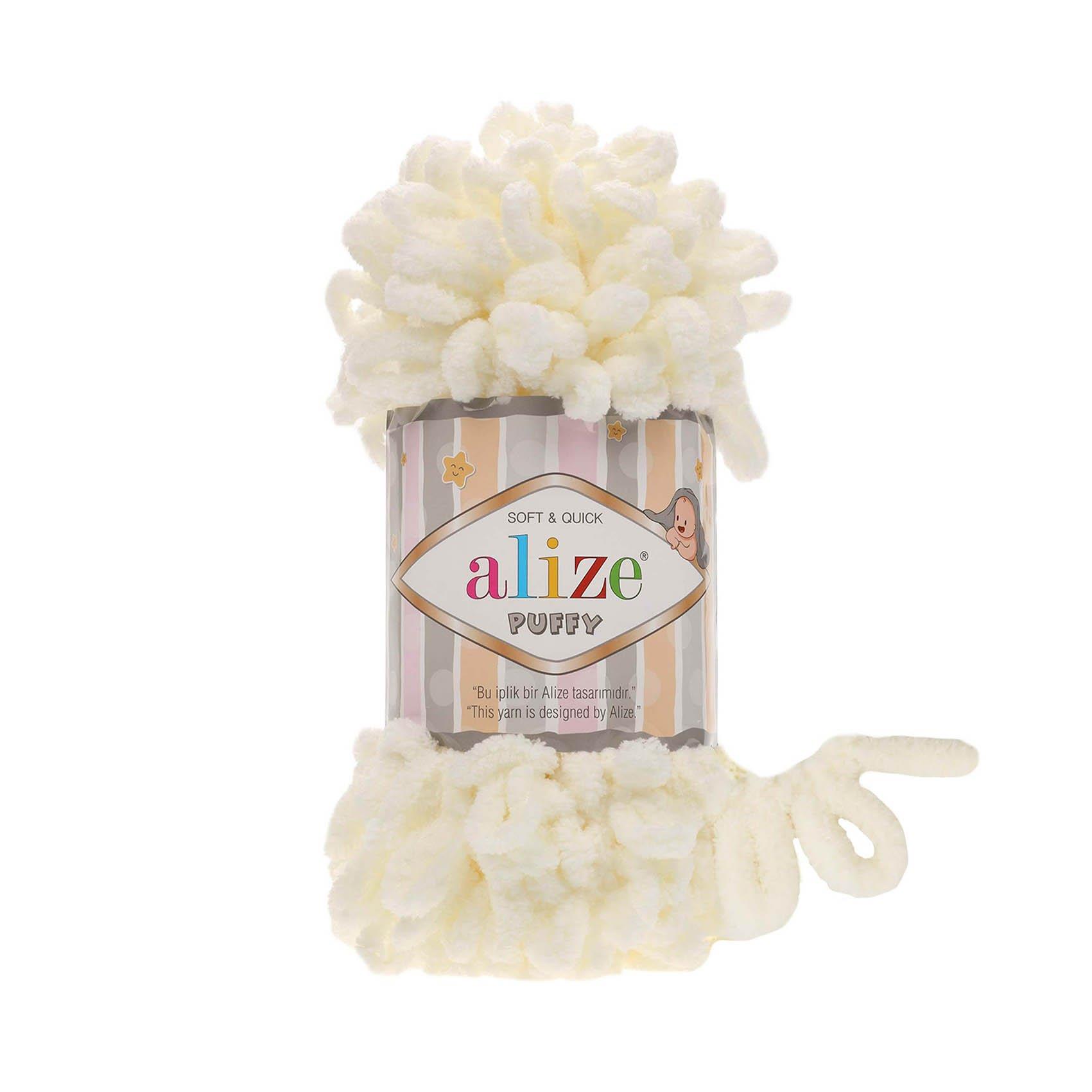 Alize Puffy Loop Yarn 100g 62 – Soft Loop Yarn for Baby Blankets, Cushions & Arm Knitting Projects