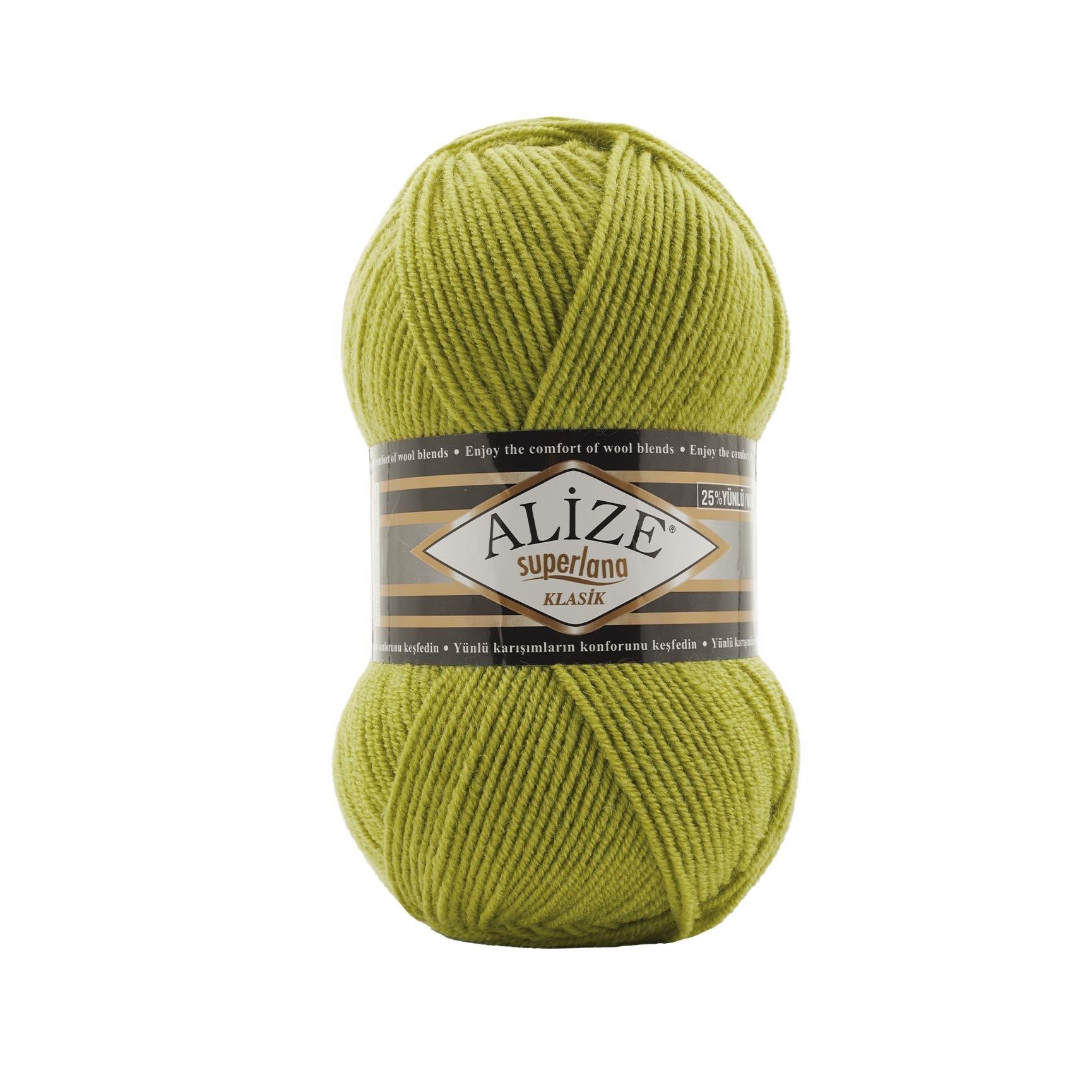 Alize Superlana Klasik Yarn 100g 11 – Wool Acrylic Blend Yarn for Sweaters, Scarves & Knitting Projects