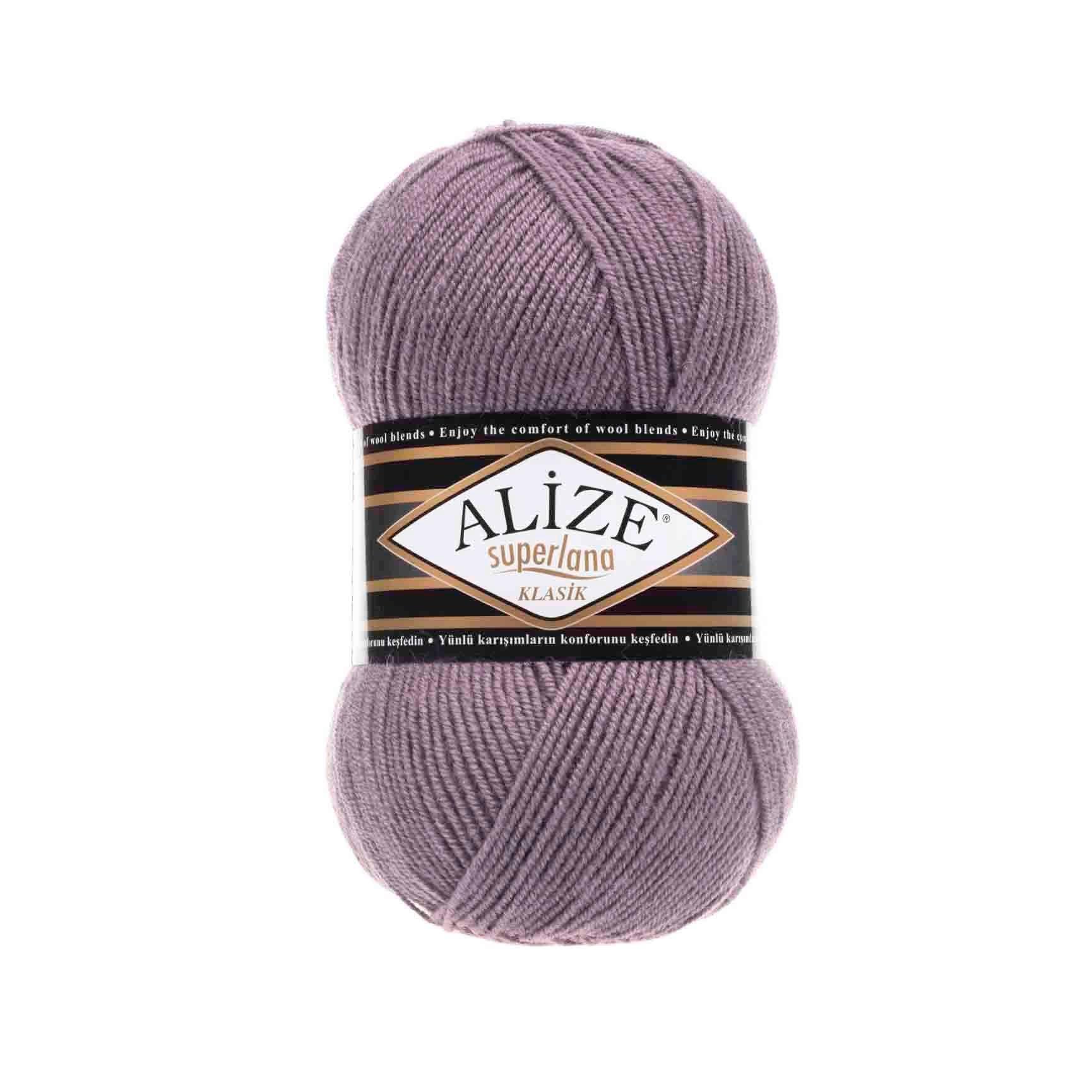 Alize Superlana Klasik Yarn 100g 312 – Wool Acrylic Blend Yarn for Sweaters, Scarves & Knitting Projects