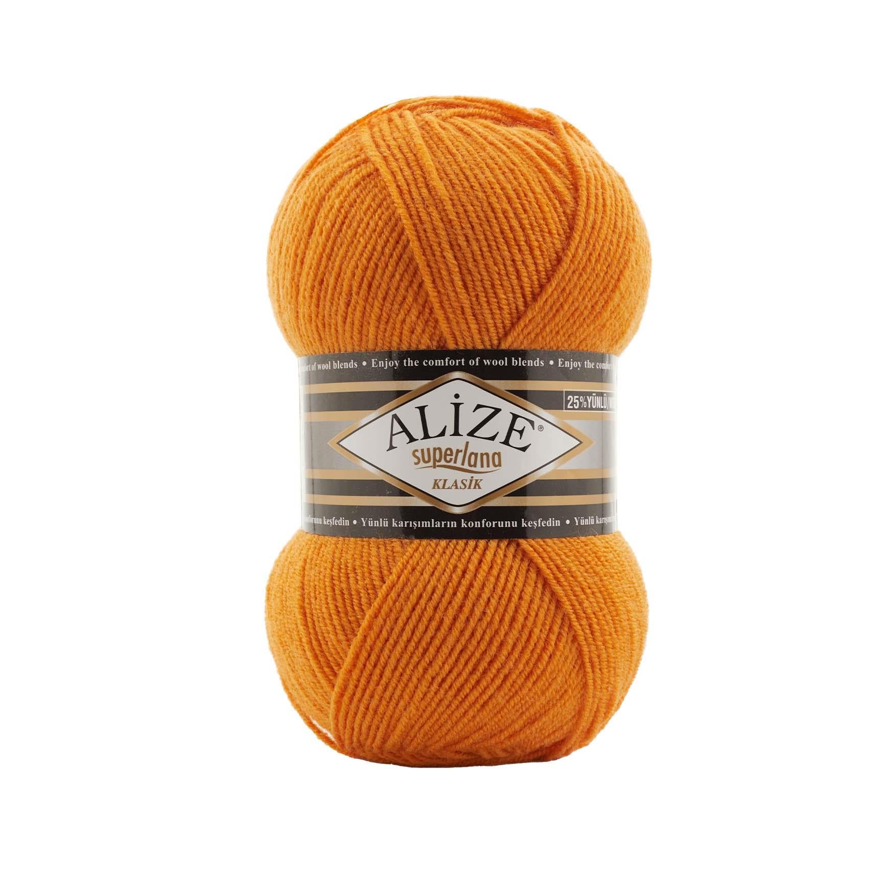 Alize Superlana Klasik Yarn 100g 336 – Wool Acrylic Blend Yarn for Sweaters, Scarves & Knitting Projects