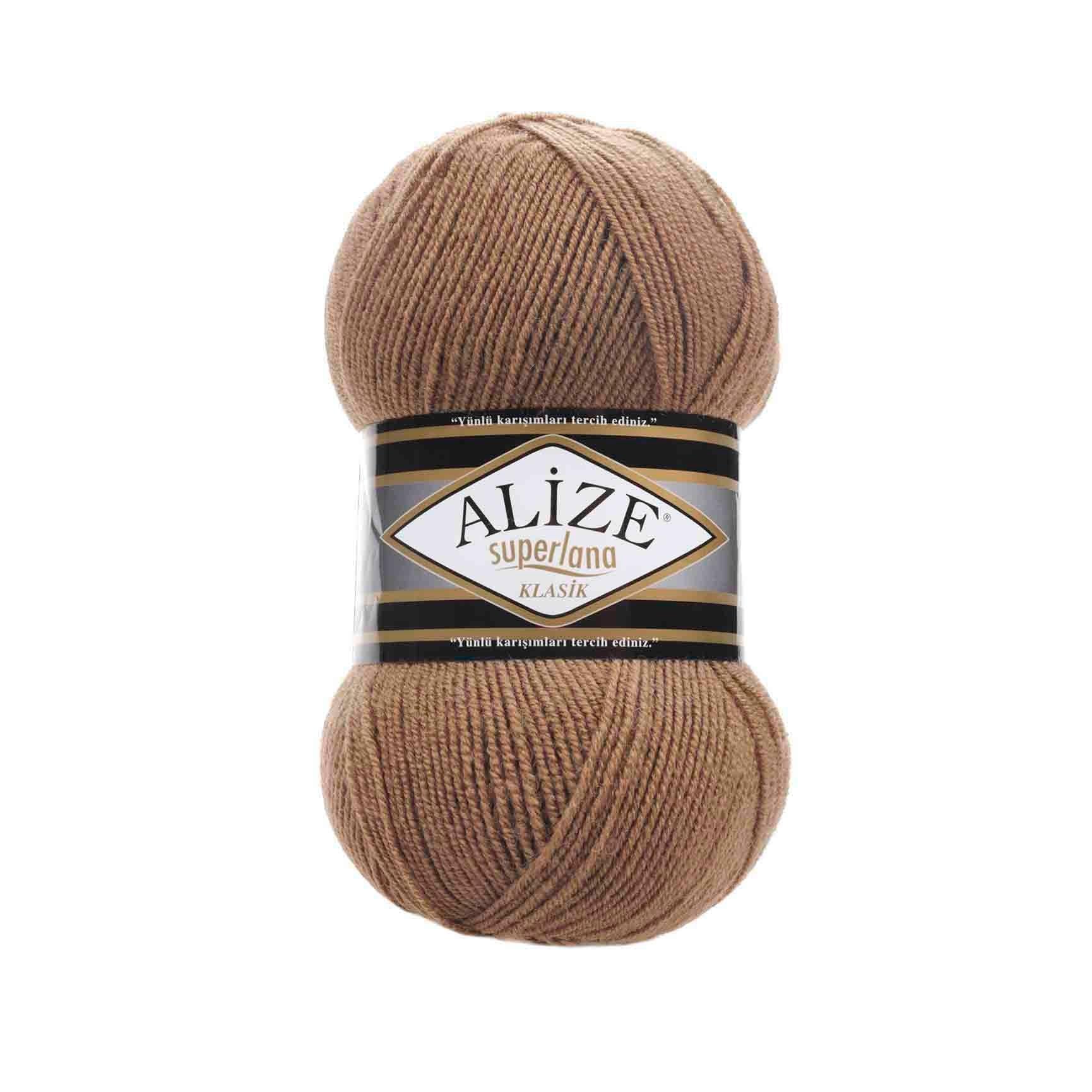 Alize Superlana Klasik Yarn 100g 466 – Wool Acrylic Blend Yarn for Sweaters, Scarves & Knitting Projects