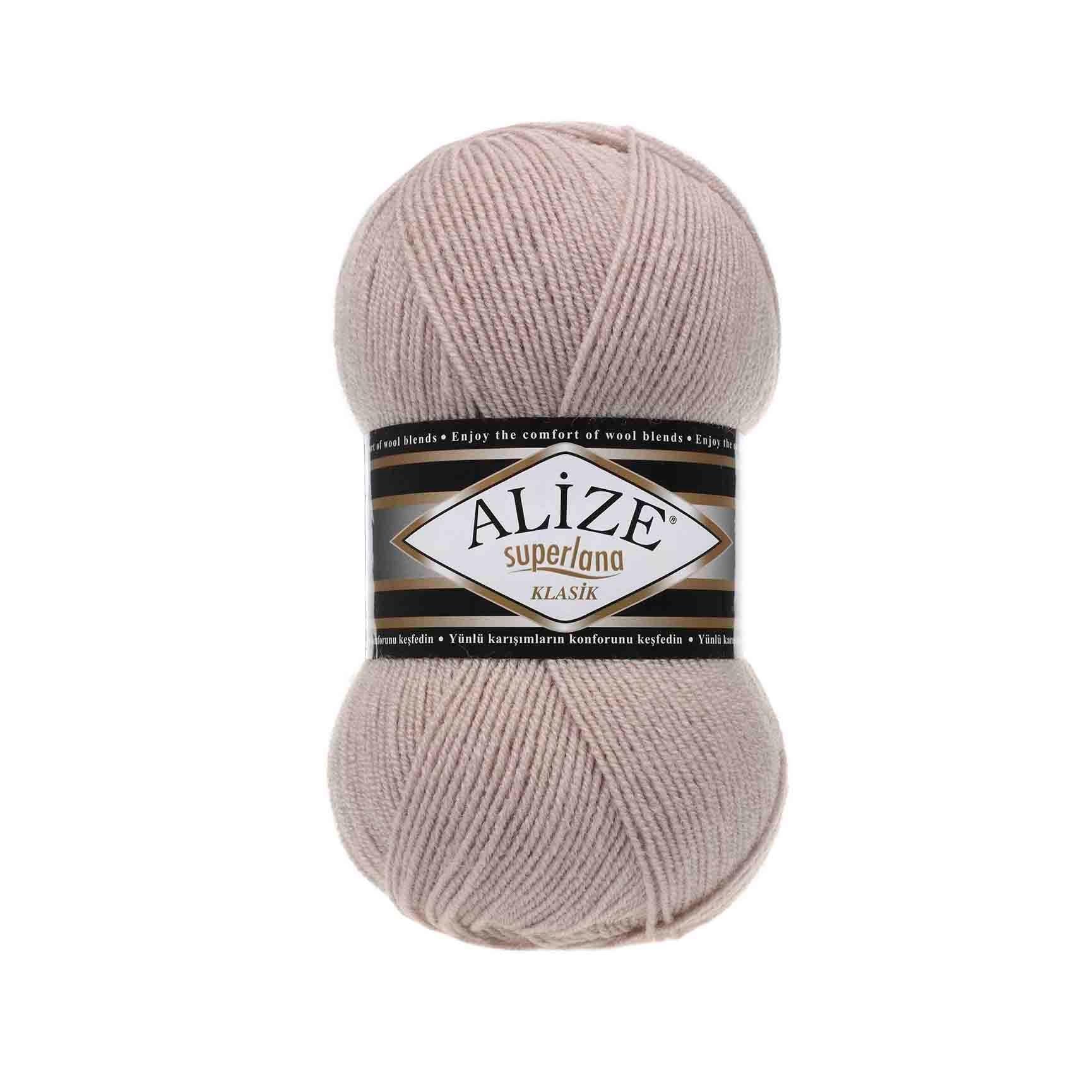 Alize Superlana Klasik Yarn 100g 506 – Wool Acrylic Blend Yarn for Sweaters, Scarves & Knitting Projects