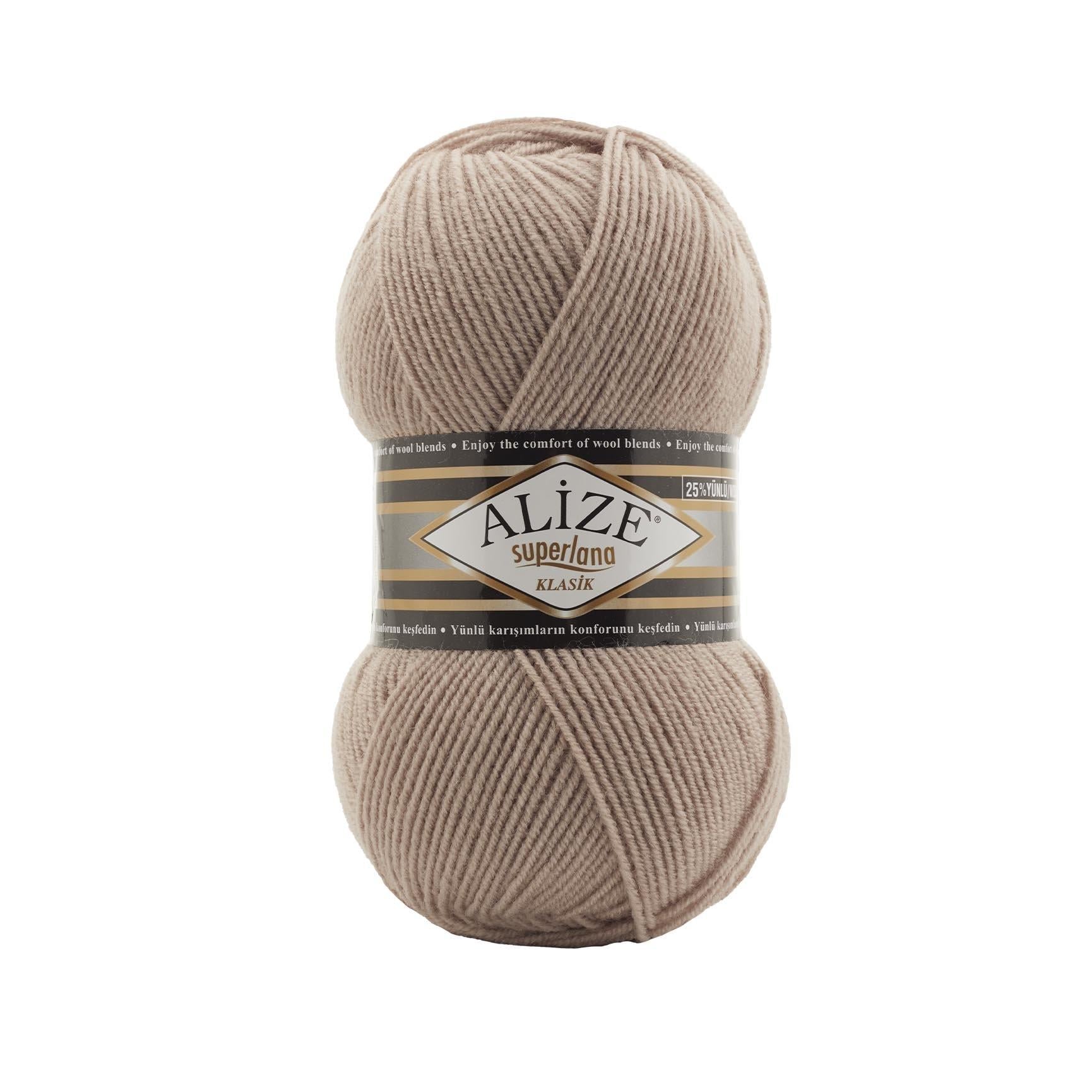 Alize Superlana Klasik Yarn 100g 574 – Wool Acrylic Blend Yarn for Sweaters, Scarves & Knitting Projects