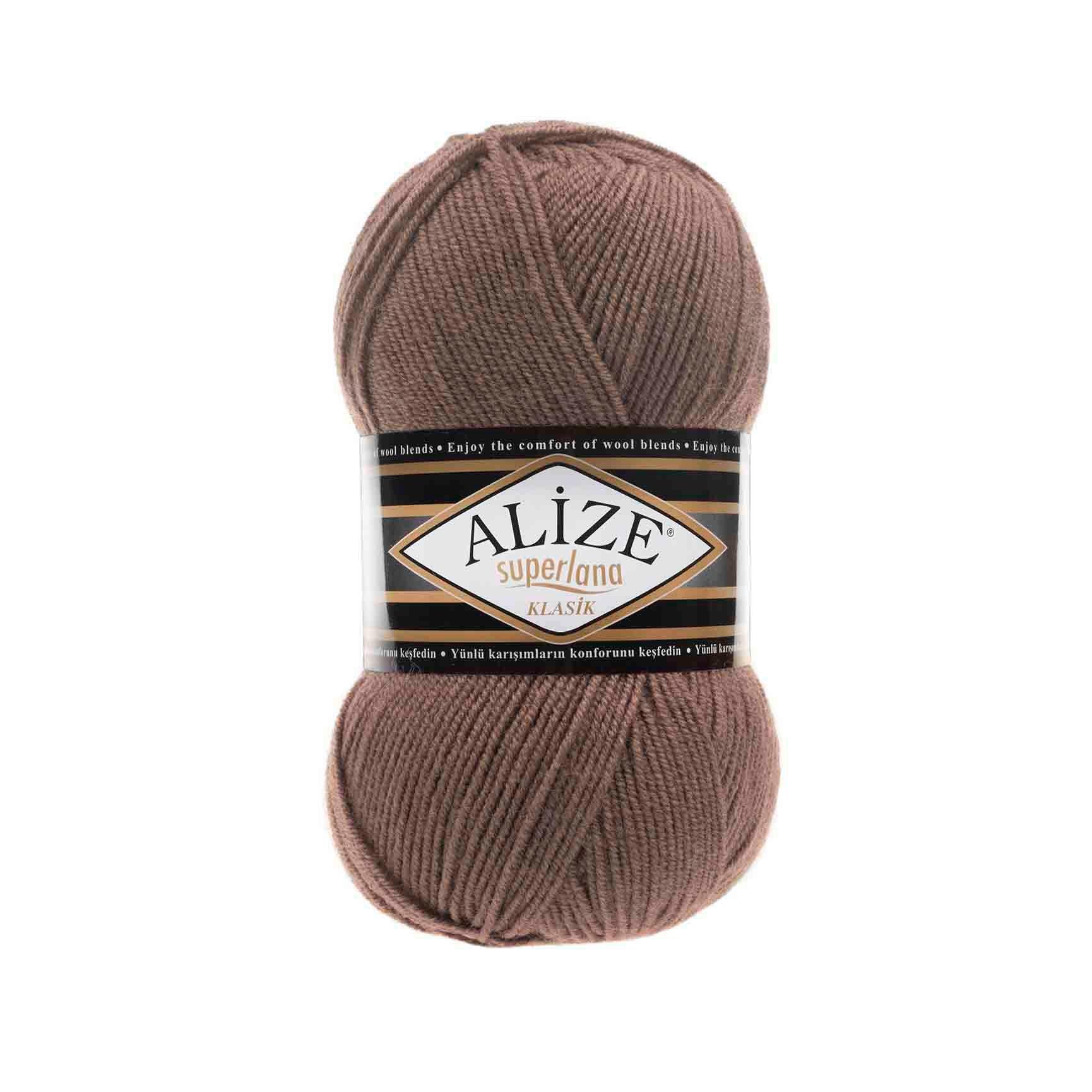 Alize Superlana Klasik Yarn 100g 584 – Wool Acrylic Blend Yarn for Sweaters, Scarves & Knitting Projects