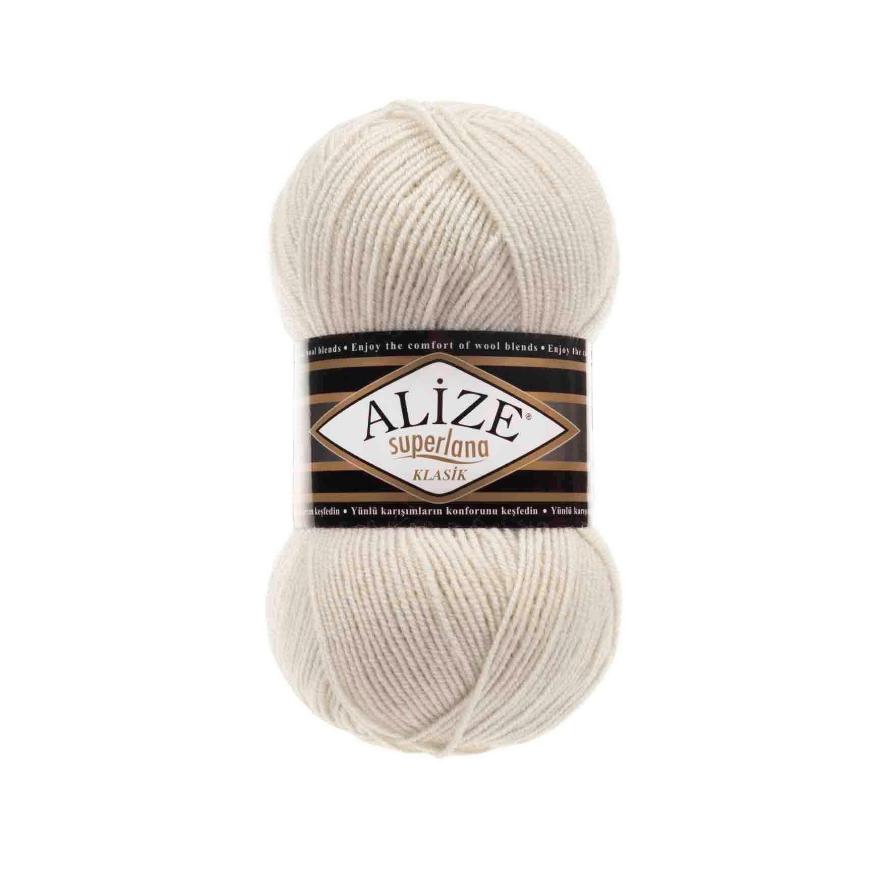 Alize Superlana Klasik Yarn 100g 599 – Wool Acrylic Blend Yarn for Sweaters, Scarves & Knitting Projects