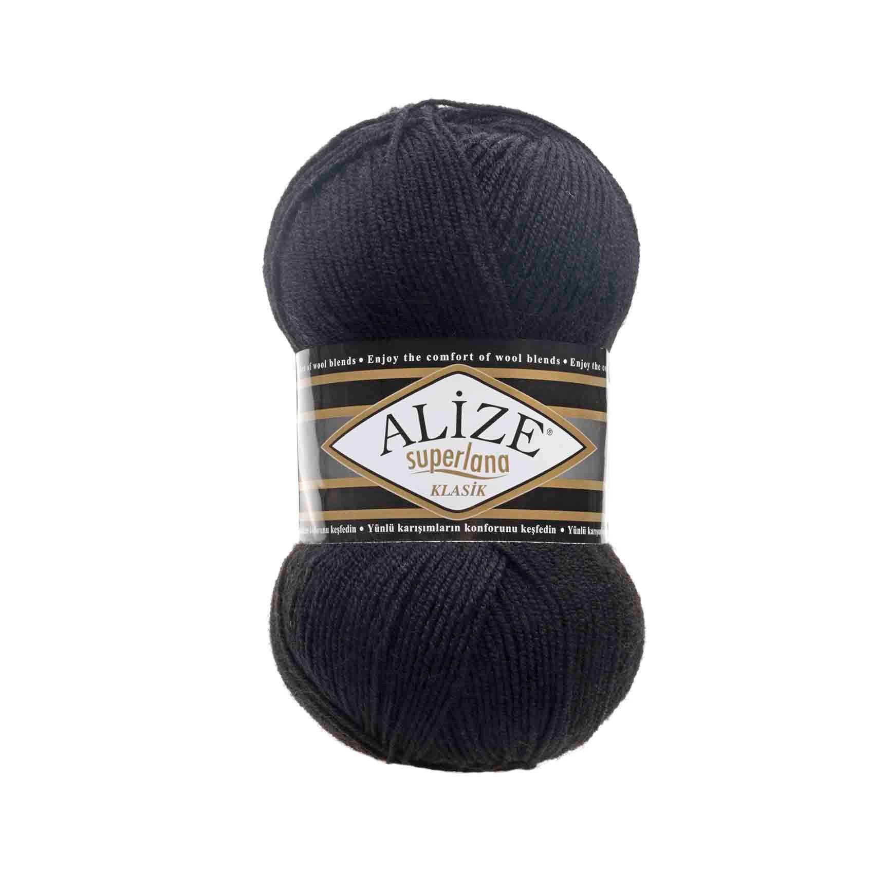 Alize Superlana Klasik Yarn 100g 60 – Wool Acrylic Blend Yarn for Sweaters, Scarves & Knitting Projects