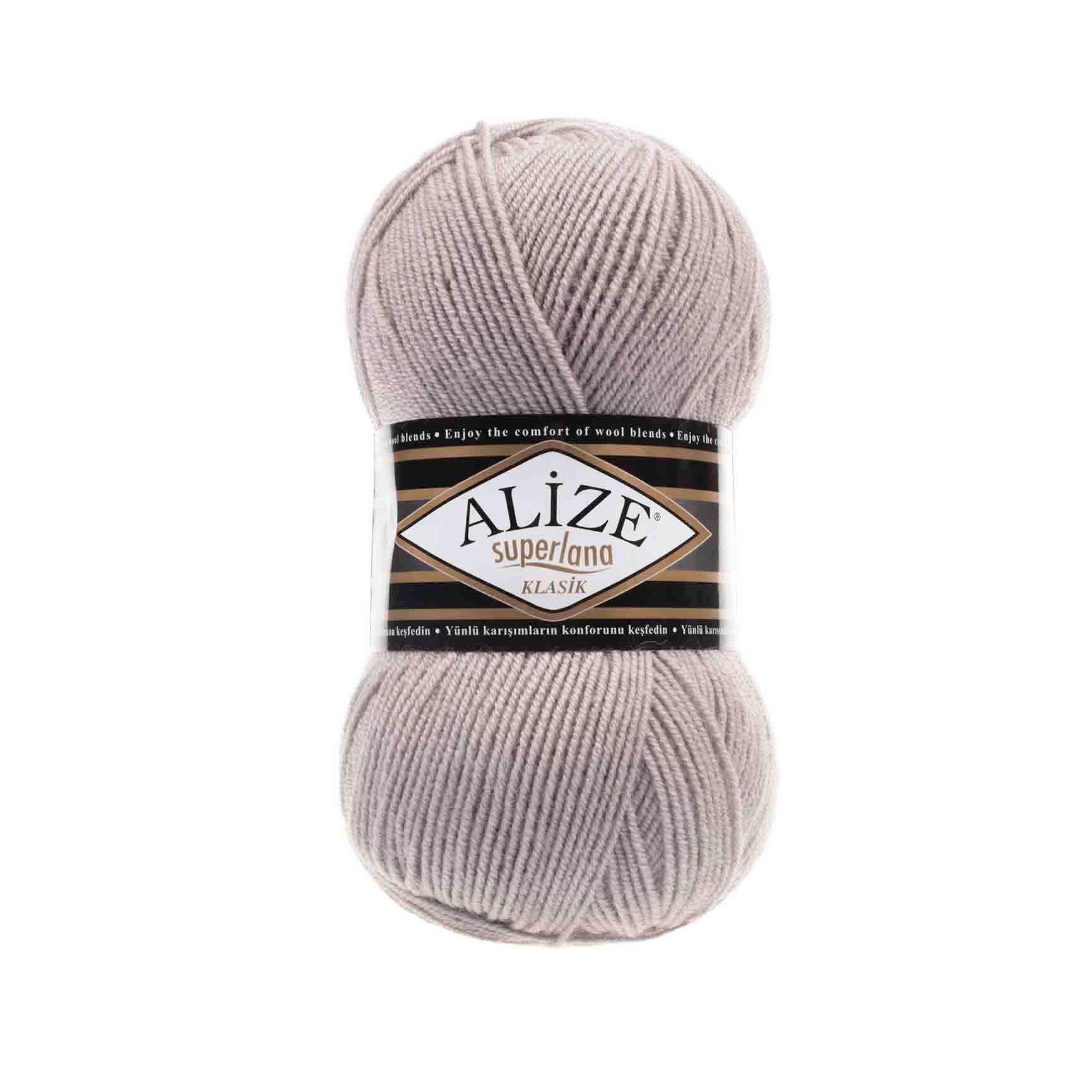 Alize Superlana Klasik Yarn 100g 652 – Wool Acrylic Blend Yarn for Sweaters, Scarves & Knitting Projects