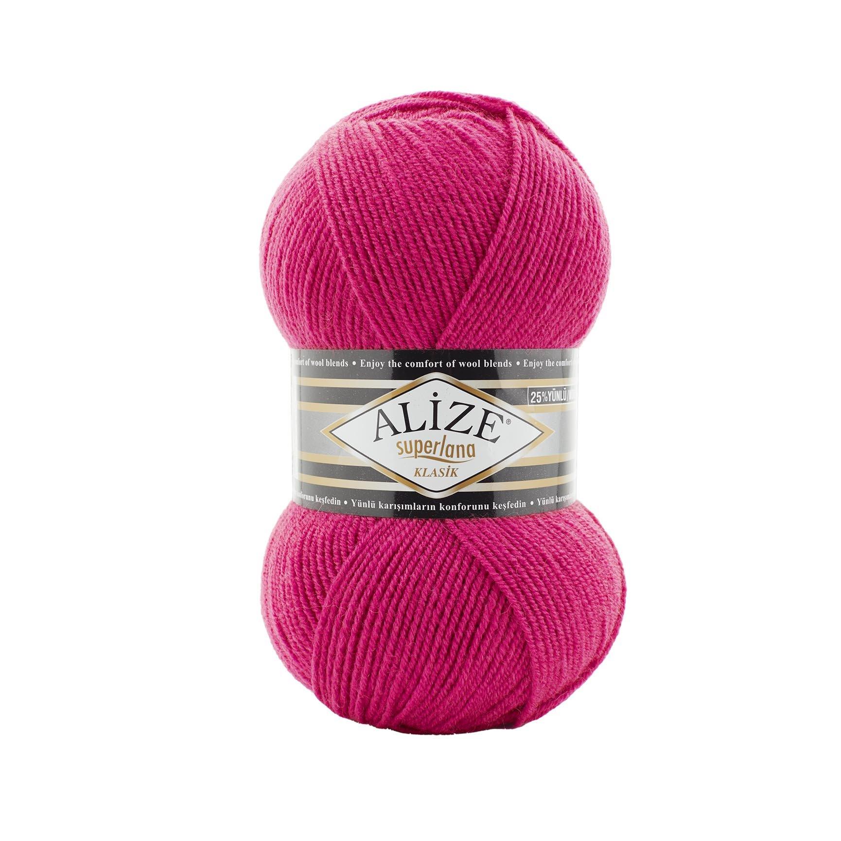 Alize Superlana Klasik Yarn 100g 798 – Wool Acrylic Blend Yarn for Sweaters, Scarves & Knitting Projects