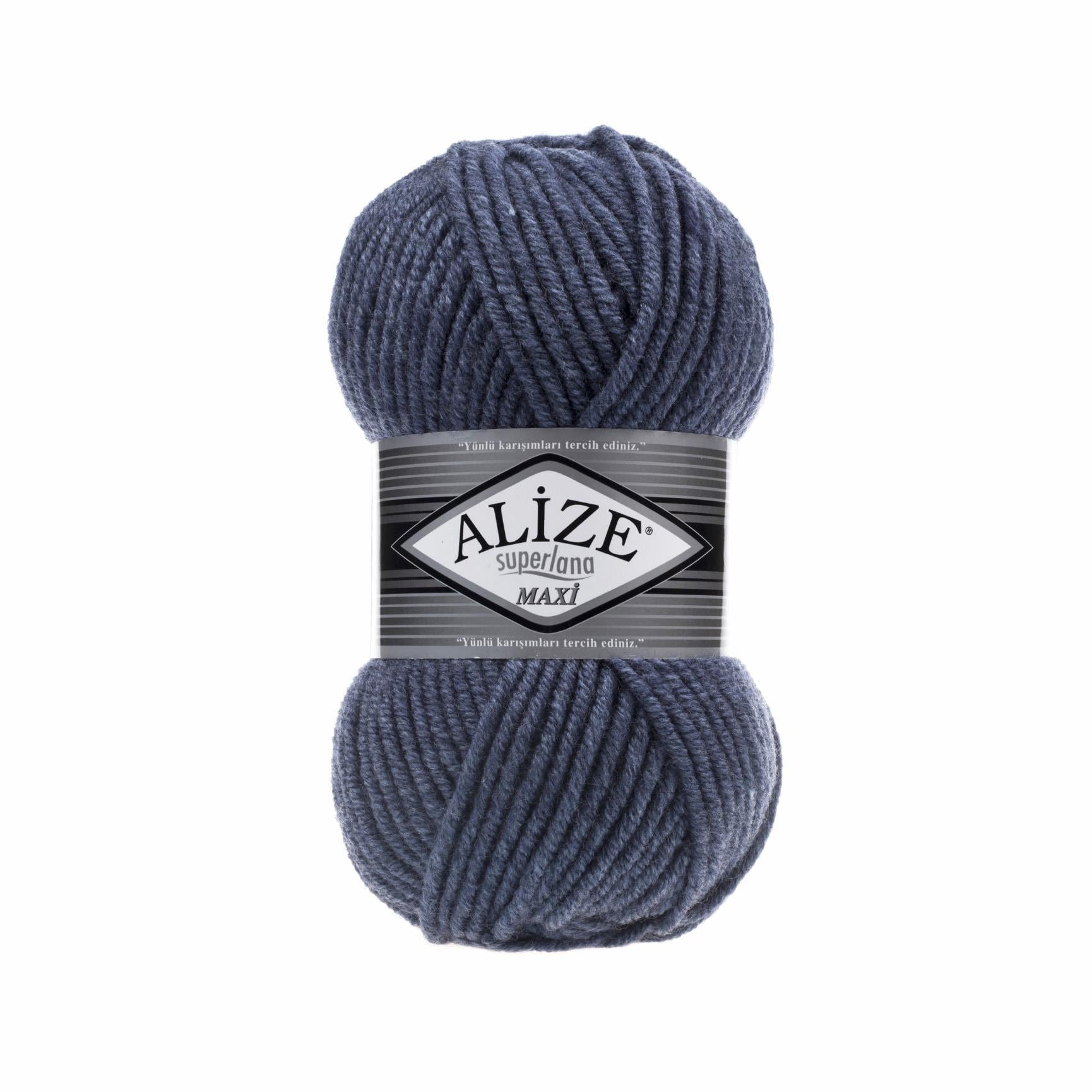 Alize Superlana Maxi Yarn 100g 203 – Super Bulky Wool Blend Yarn for Knitting & Crochet Projects