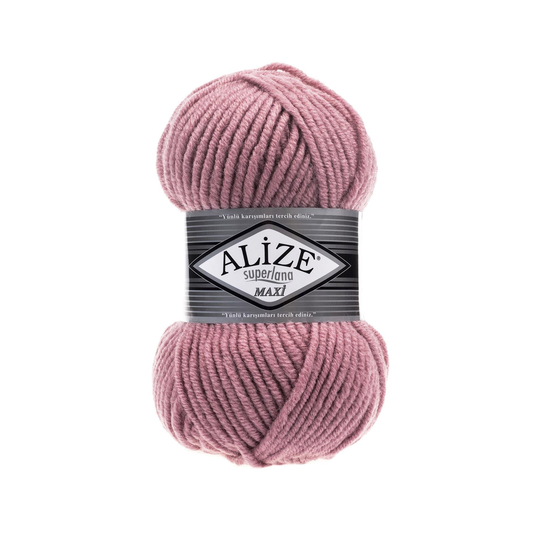 Alize Superlana Maxi Yarn 100g 204 – Super Bulky Wool Blend Yarn for Knitting & Crochet Projects