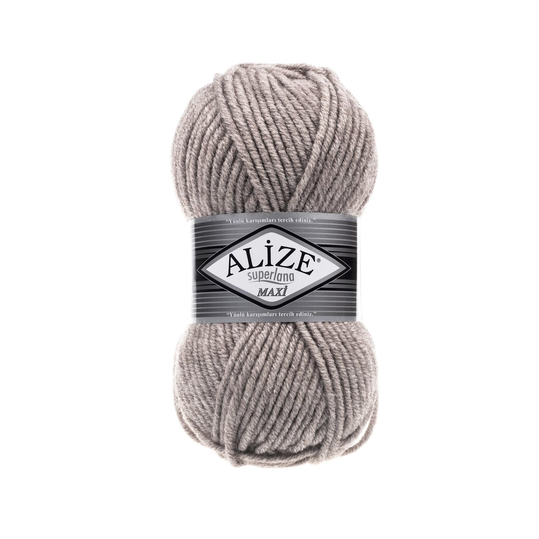 Alize Superlana Maxi Yarn 100g 207 – Super Bulky Wool Blend Yarn for Knitting & Crochet Projects