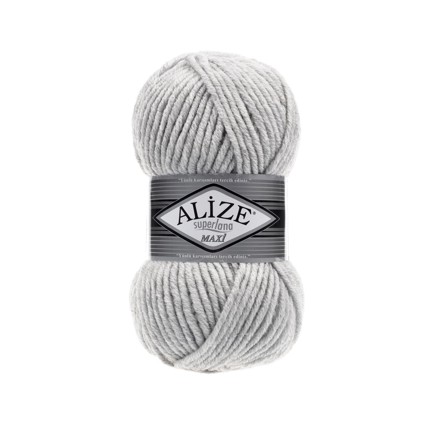 Alize Superlana Maxi Yarn 100g 208 – Super Bulky Wool Blend Yarn for Knitting & Crochet Projects