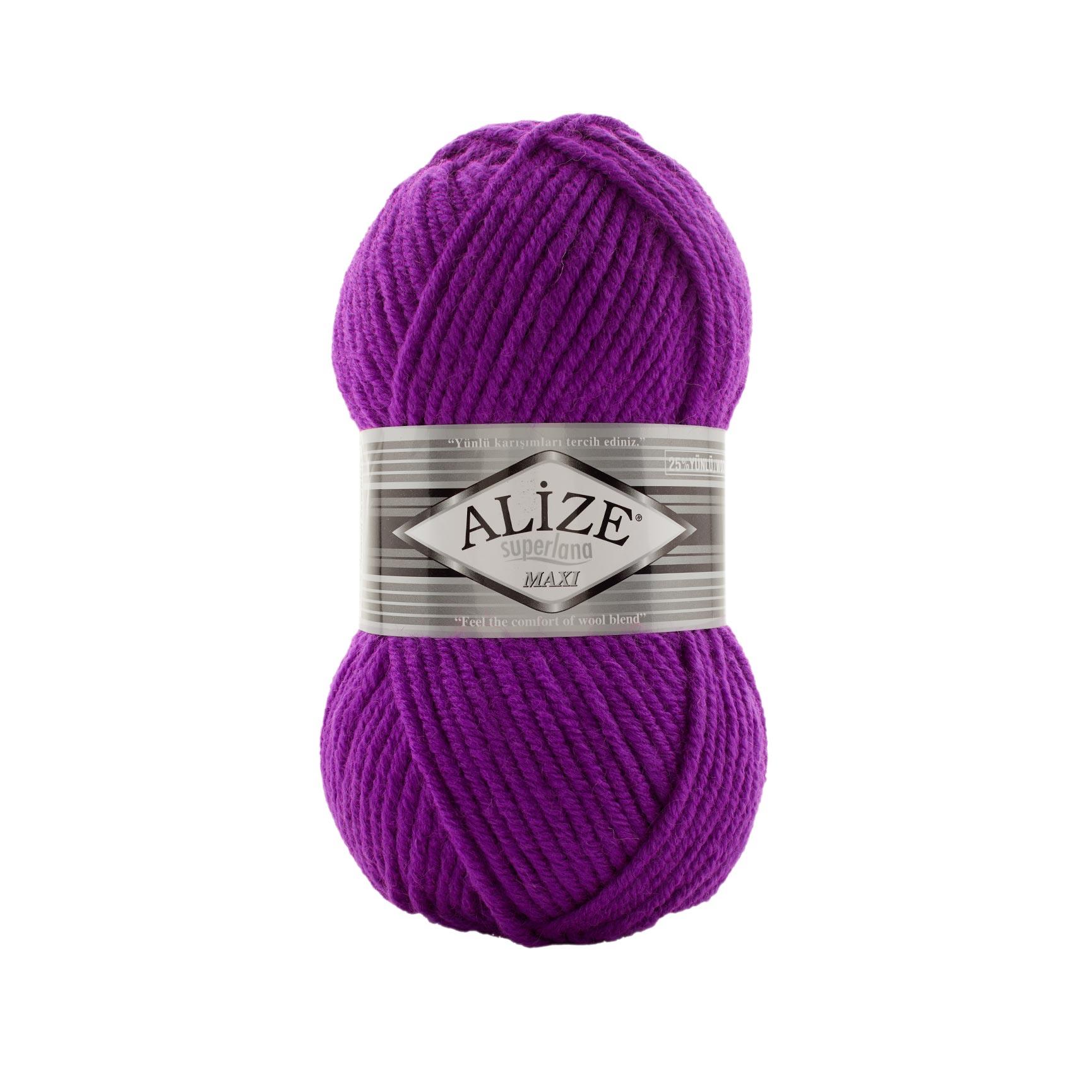 Alize Superlana Maxi Yarn 100g 209 – Super Bulky Wool Blend Yarn for Knitting & Crochet Projects