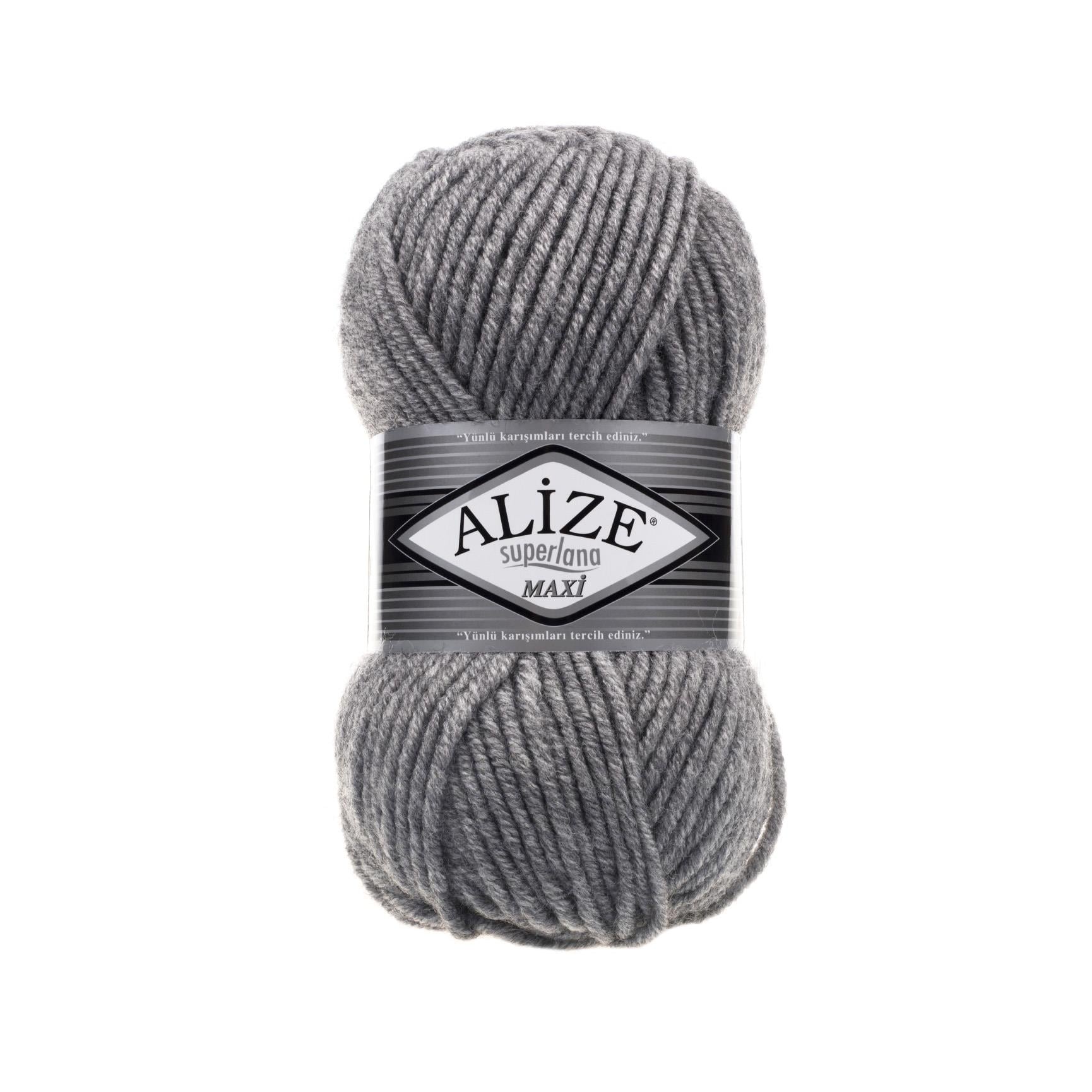 Alize Superlana Maxi Yarn 100g 21 – Super Bulky Wool Blend Yarn for Knitting & Crochet Projects