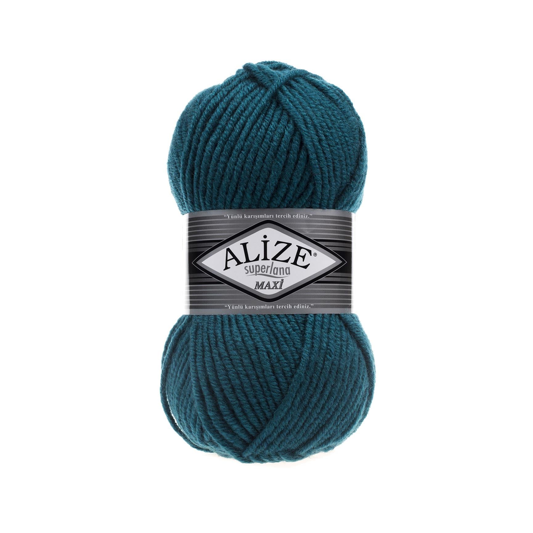 Alize Superlana Maxi Yarn 100g 212 – Super Bulky Wool Blend Yarn for Knitting & Crochet Projects