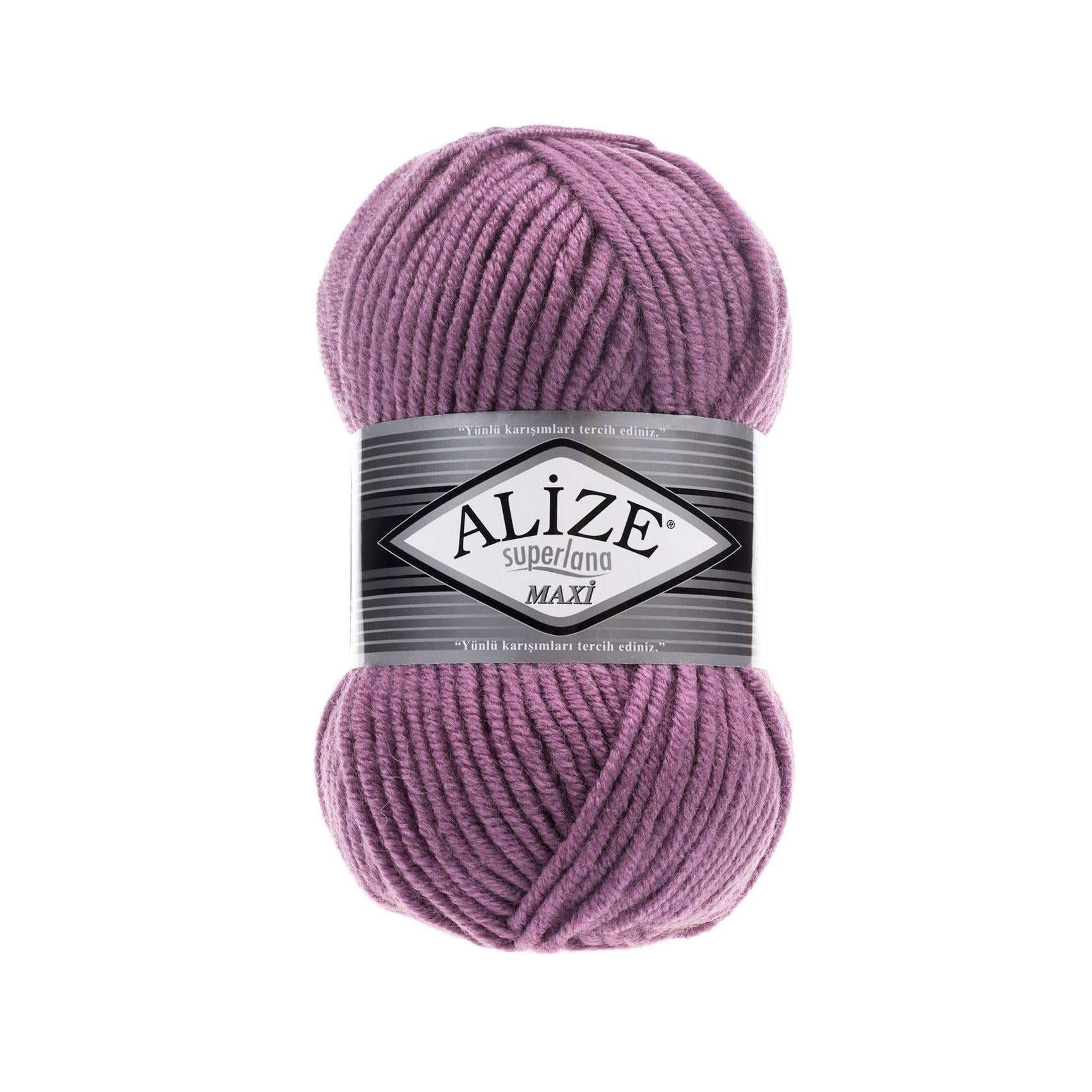 Alize Superlana Maxi Yarn 100g 28 – Super Bulky Wool Blend Yarn for Knitting & Crochet Projects