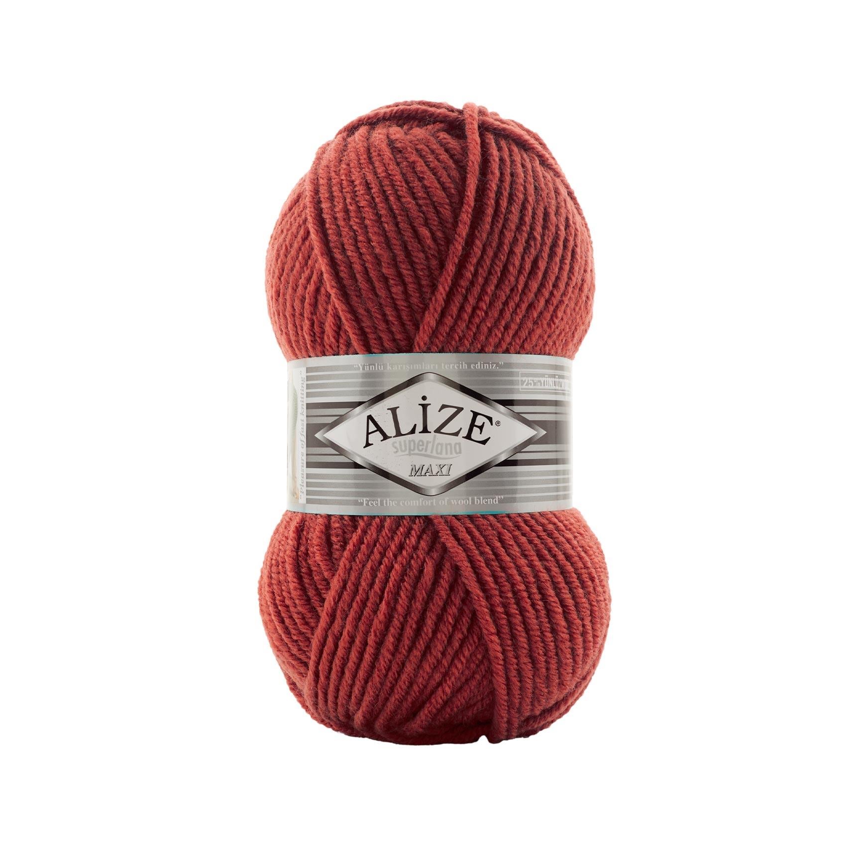Alize Superlana Maxi Yarn 100g 456 – Super Bulky Wool Blend Yarn for Knitting & Crochet Projects