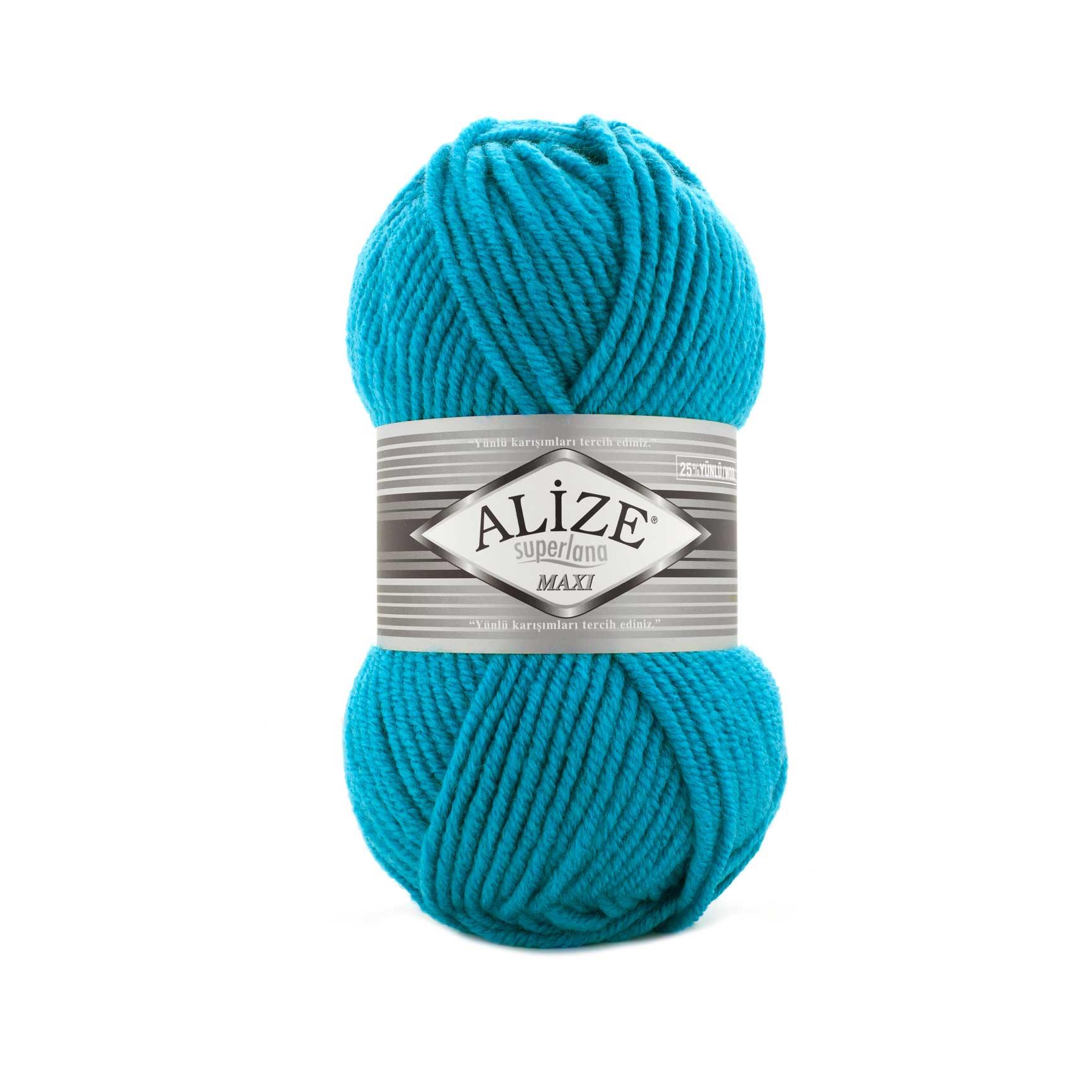 Alize Superlana Maxi Yarn 100g 484 – Super Bulky Wool Blend Yarn for Knitting & Crochet Projects