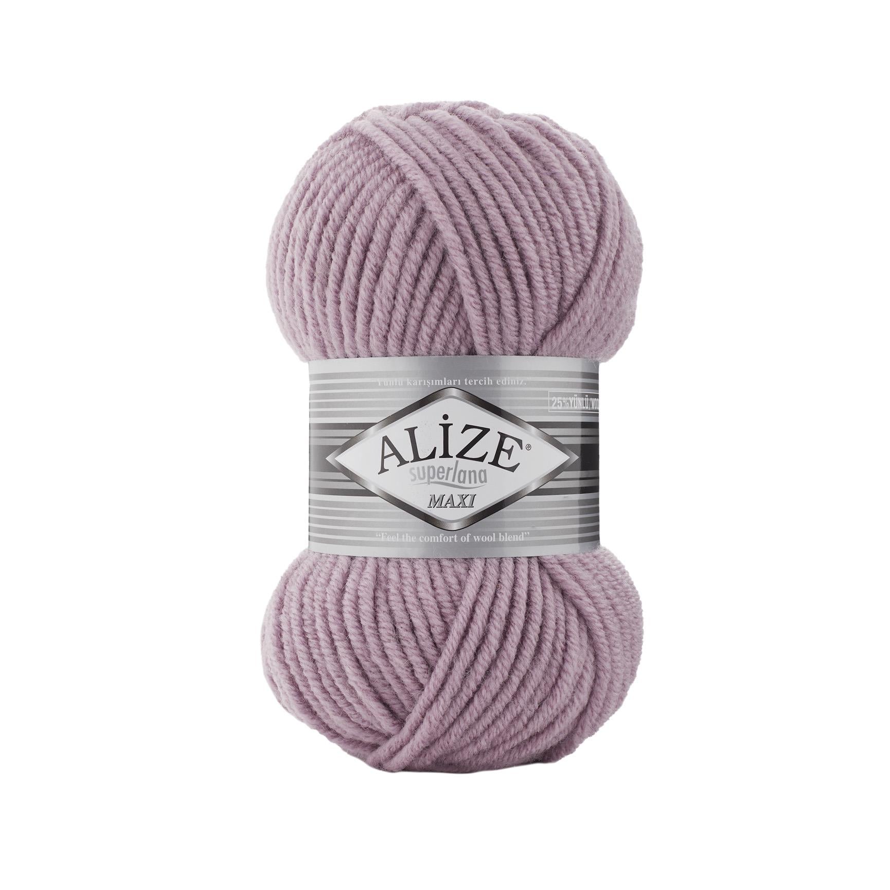 Alize Superlana Maxi Yarn 100g 505 – Super Bulky Wool Blend Yarn for Knitting & Crochet Projects