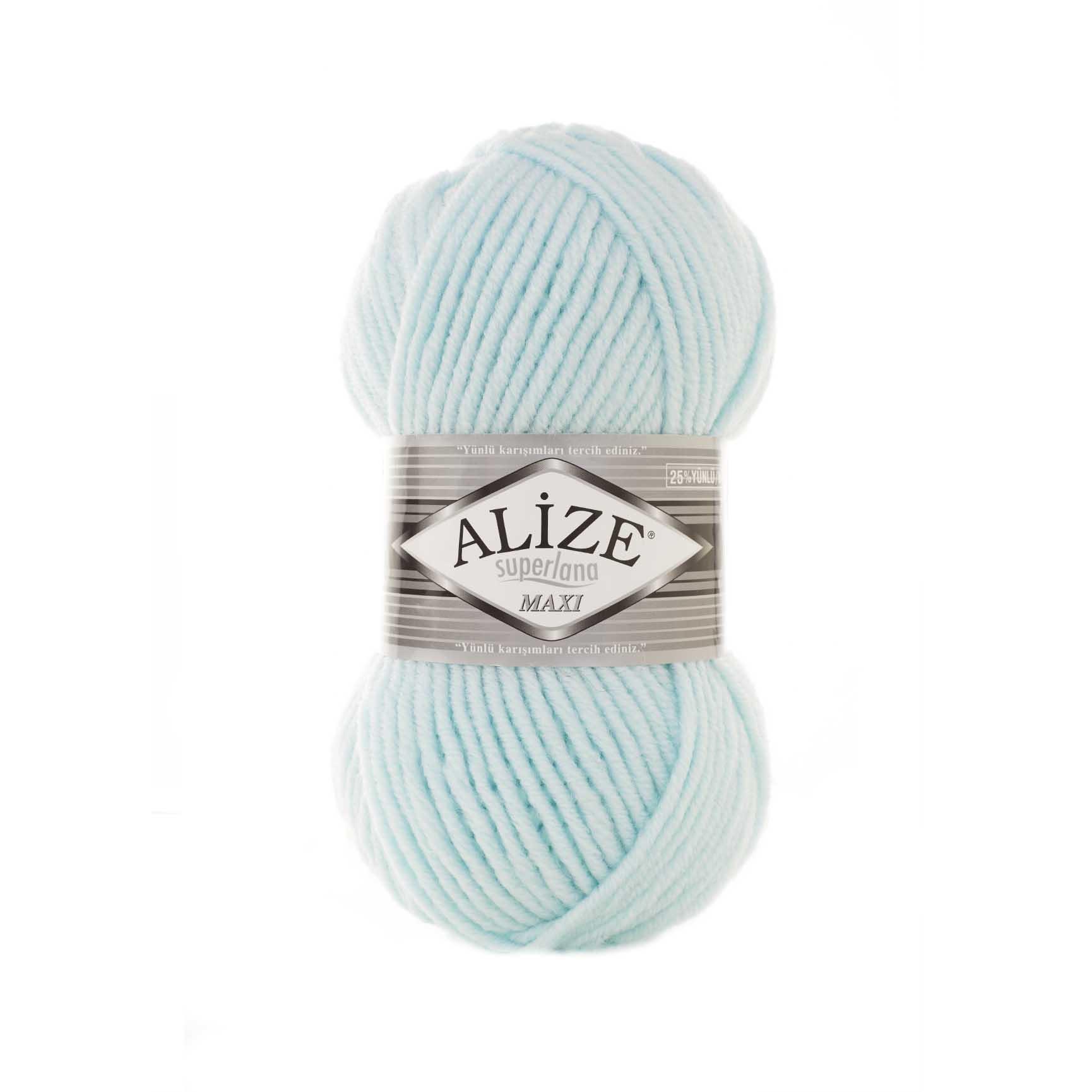 Alize Superlana Maxi Yarn 100g 522 – Super Bulky Wool Blend Yarn for Knitting & Crochet Projects