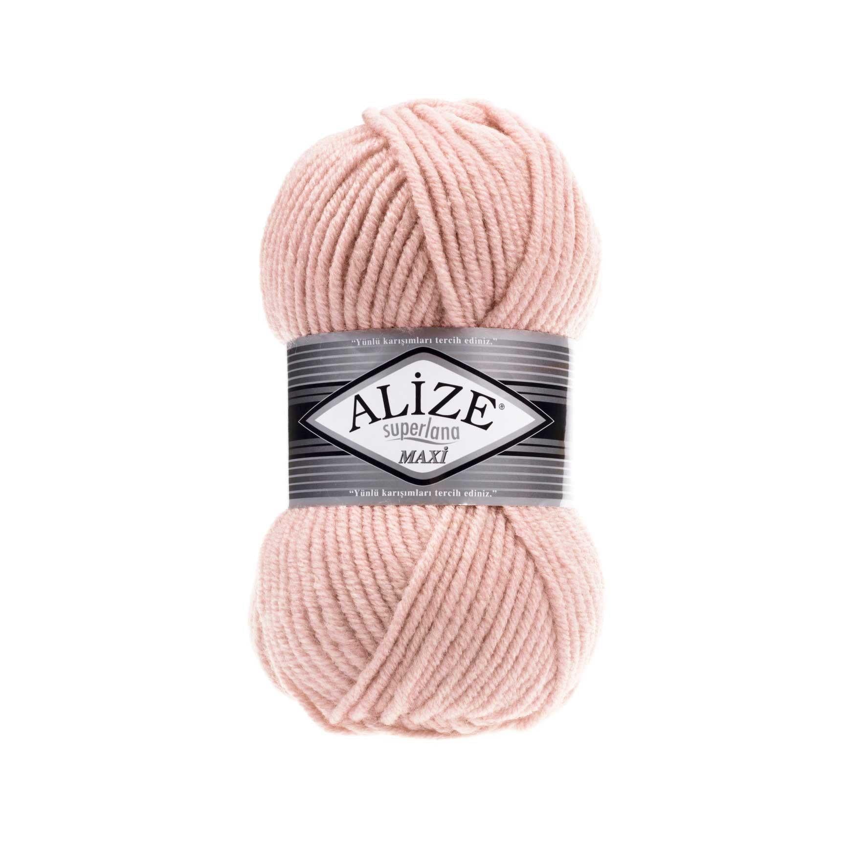 Alize Superlana Maxi Yarn 100g 523 – Super Bulky Wool Blend Yarn for Knitting & Crochet Projects