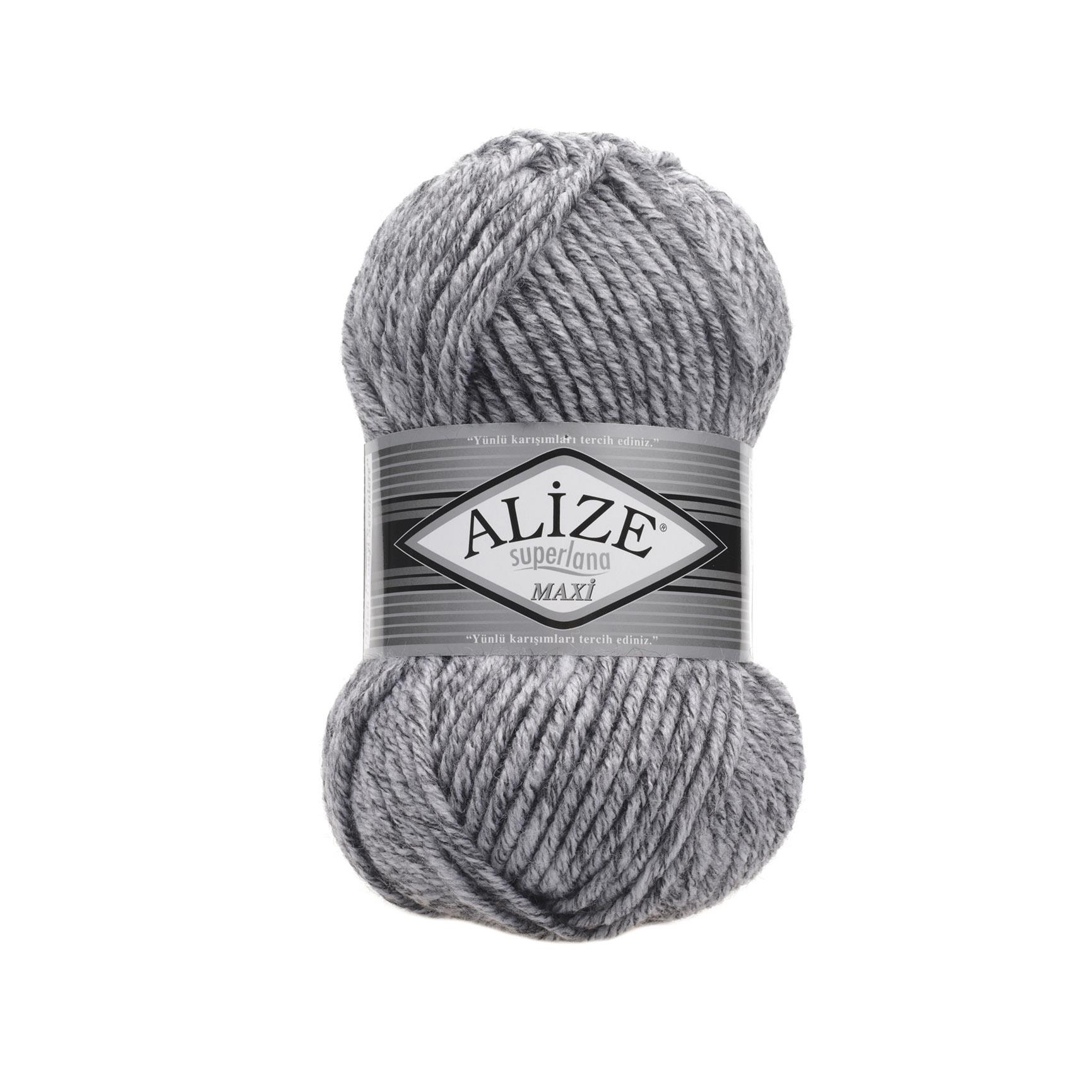 Alize Superlana Maxi Yarn 100g 801 – Super Bulky Wool Blend Yarn for Knitting & Crochet Projects