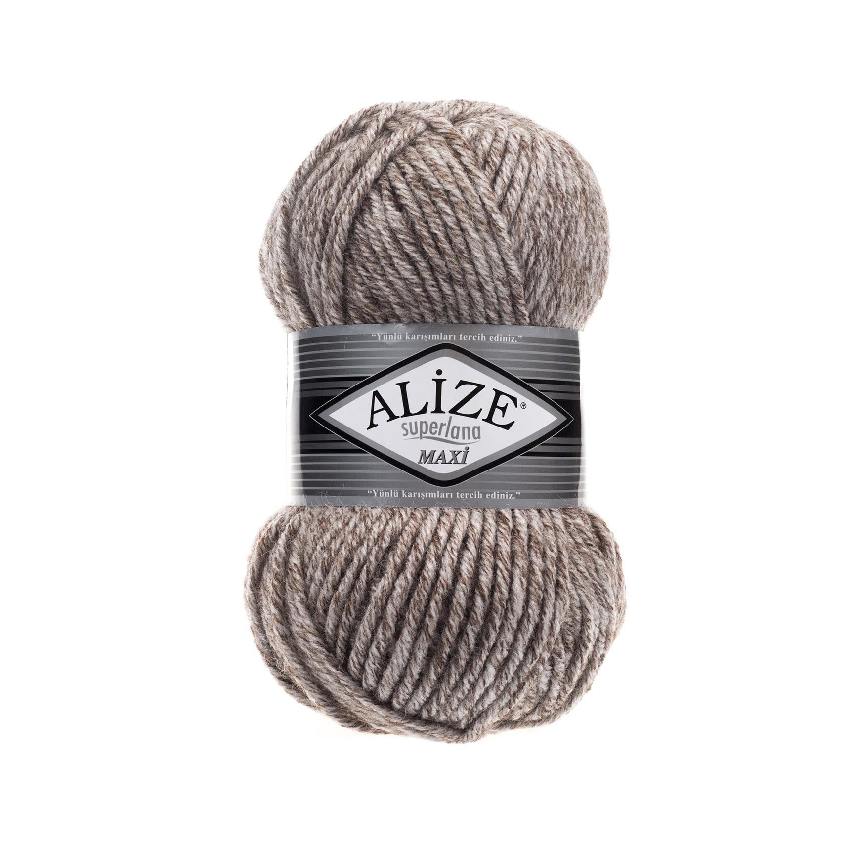 Alize Superlana Maxi Yarn 100g 803 – Super Bulky Wool Blend Yarn for Knitting & Crochet Projects