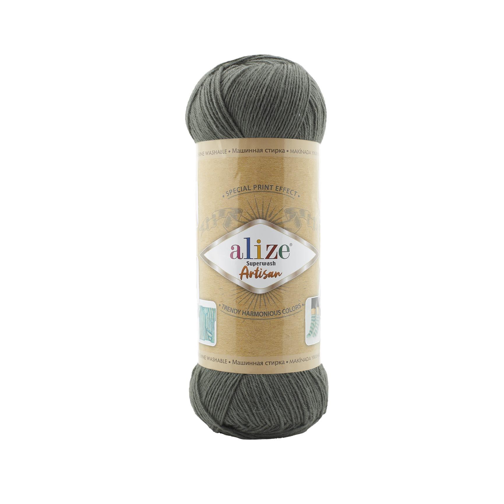 Alize Superwash Artisan Yarn 100g 274 – Superwash Wool Sock Yarn for Knitting & Crochet