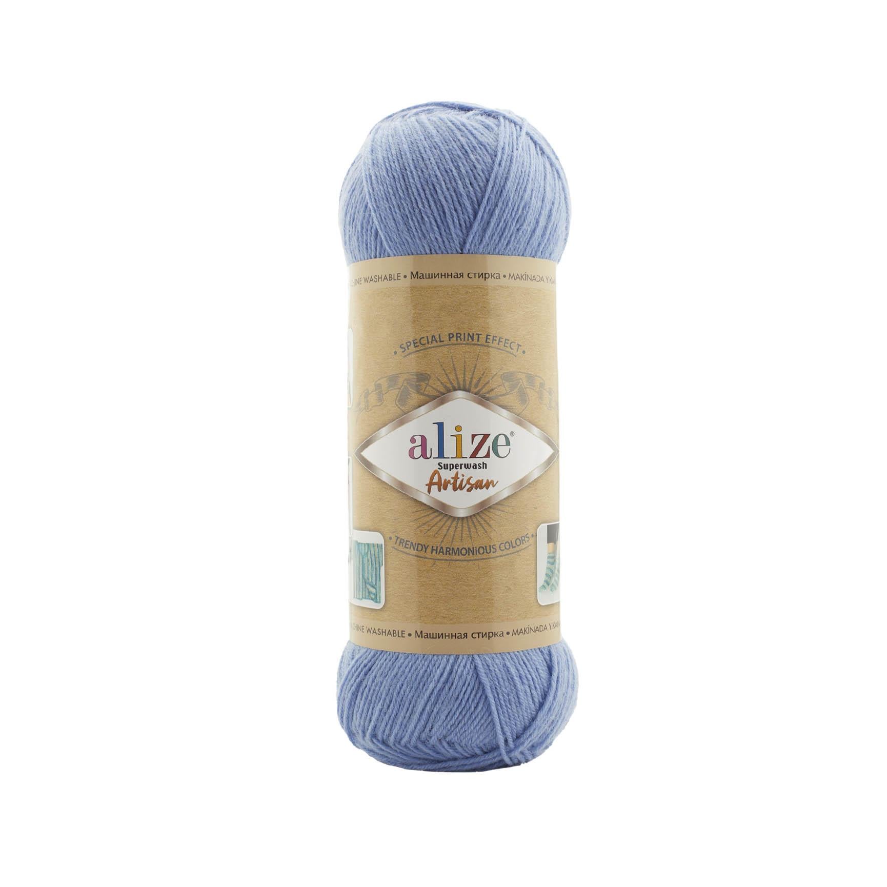 Alize Superwash Artisan Yarn 100g 432 – Superwash Wool Sock Yarn for Knitting & Crochet