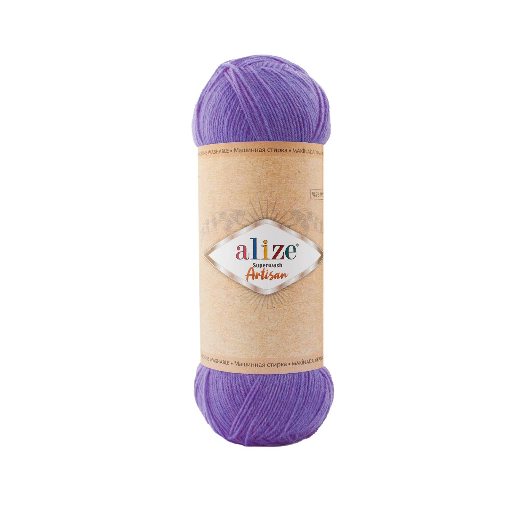 Alize Superwash Artisan Yarn 100g 44 – Superwash Wool Sock Yarn for Knitting & Crochet