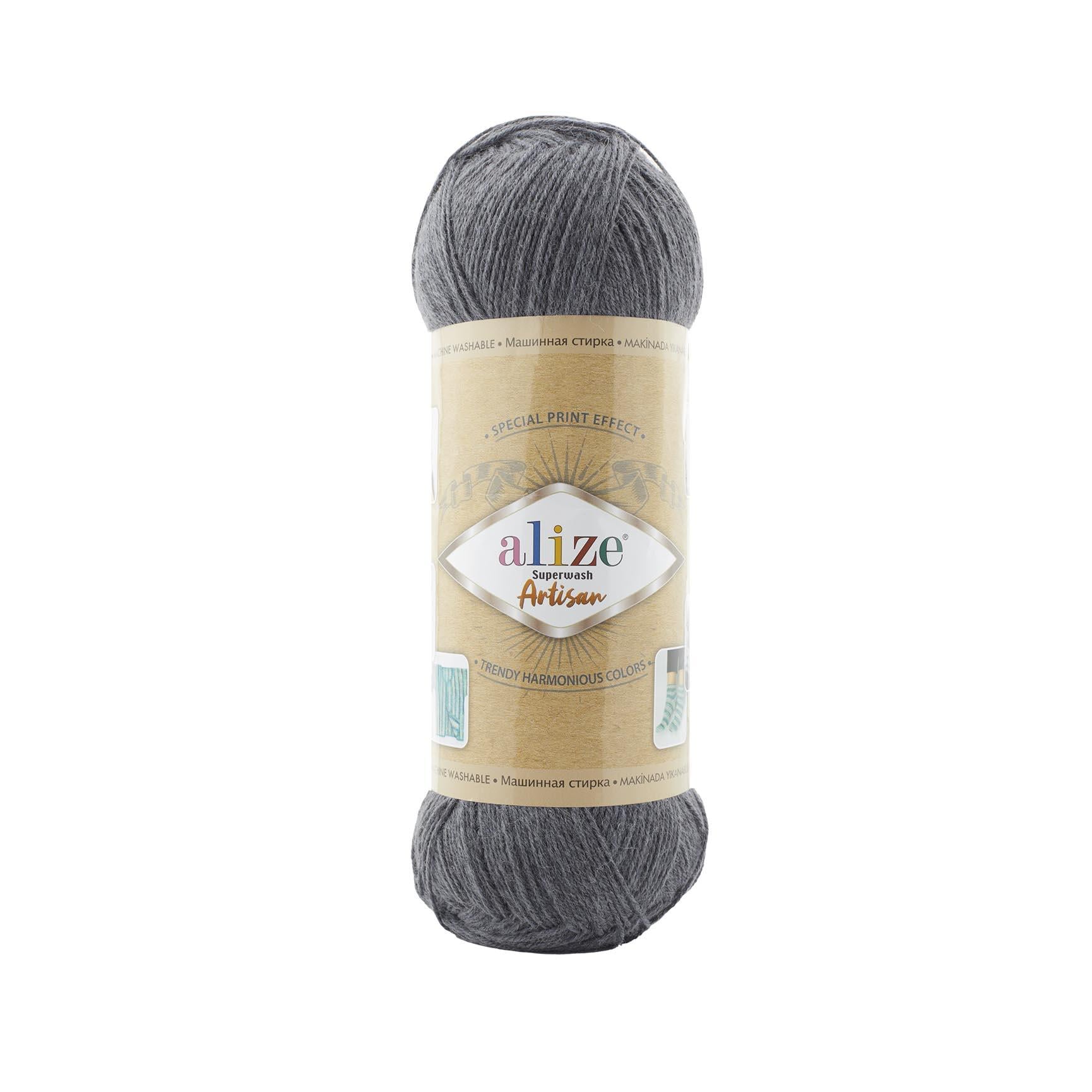 Alize Superwash Artisan Yarn 100g 871 – Superwash Wool Sock Yarn for Knitting & Crochet