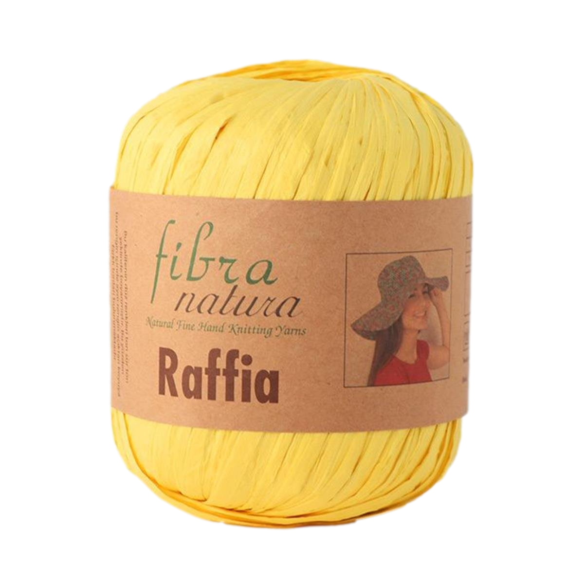 Fibra Natura Raffia Yarn 40g 18 – Natural Paper Raffia Yarn for Bags, Hats & Summer Crochet Projects