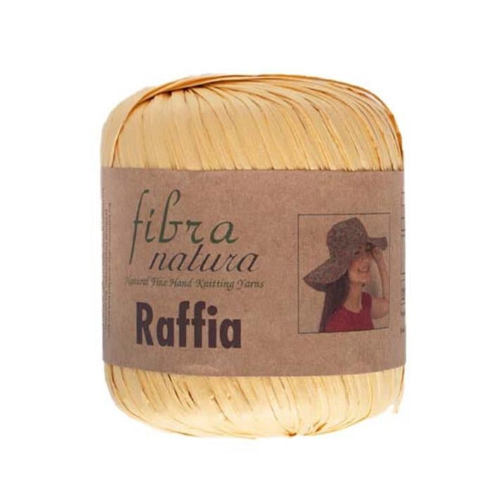 Fibra Natura Raffia Yarn 40g 20 – Natural Paper Raffia Yarn for Bags, Hats & Summer Crochet Projects
