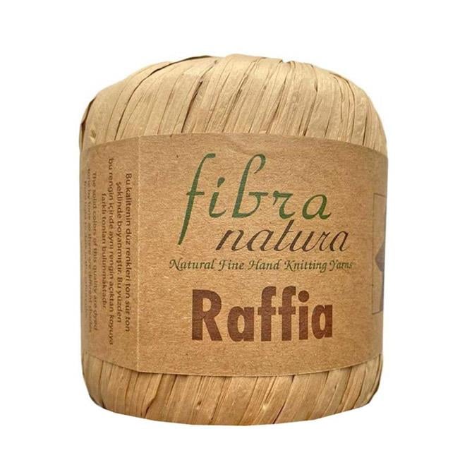 Fibra Natura Raffia Yarn 40g 27 – Natural Paper Raffia Yarn for Bags, Hats & Summer Crochet Projects