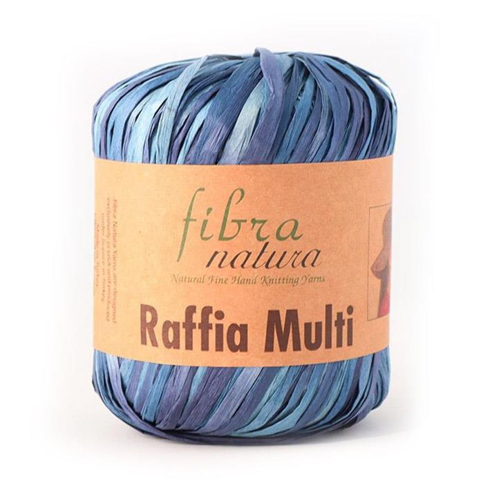 Fibra Natura Raffia Multicolor Yarn 40g 23 – Colorful Paper Raffia Yarn for Bags, Hats & Summer Crochet Projects