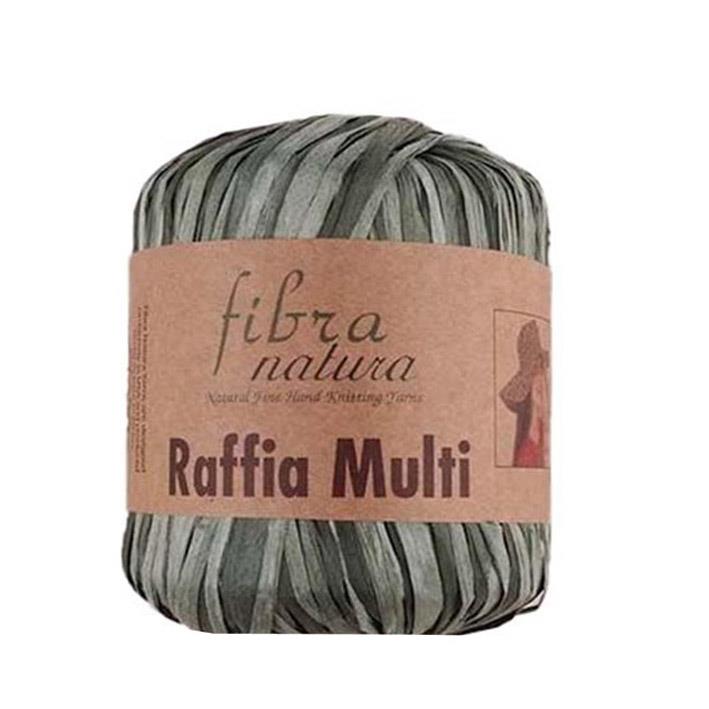 Fibra Natura Raffia Multicolor Yarn 40g 24 – Colorful Paper Raffia Yarn for Bags, Hats & Summer Crochet Projects