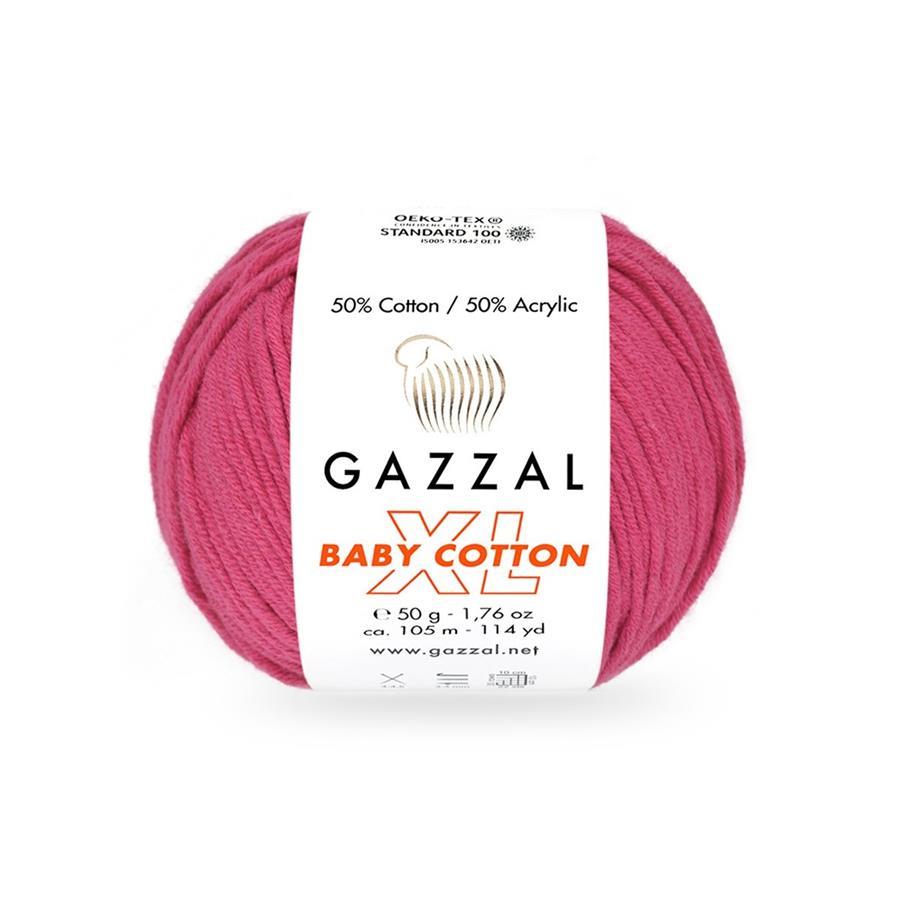 Gazzal Baby Cotton XL Yarn 50g 3415 – Soft Cotton Acrylic Yarn for Baby Knitting, Amigurumi, Crochet & Knitting Projects
