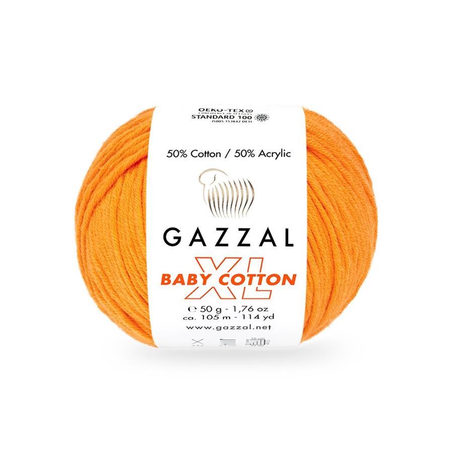 Gazzal Baby Cotton XL Yarn 50g 3416 – Soft Cotton Acrylic Yarn for Baby Knitting, Amigurumi, Crochet & Knitting Projects
