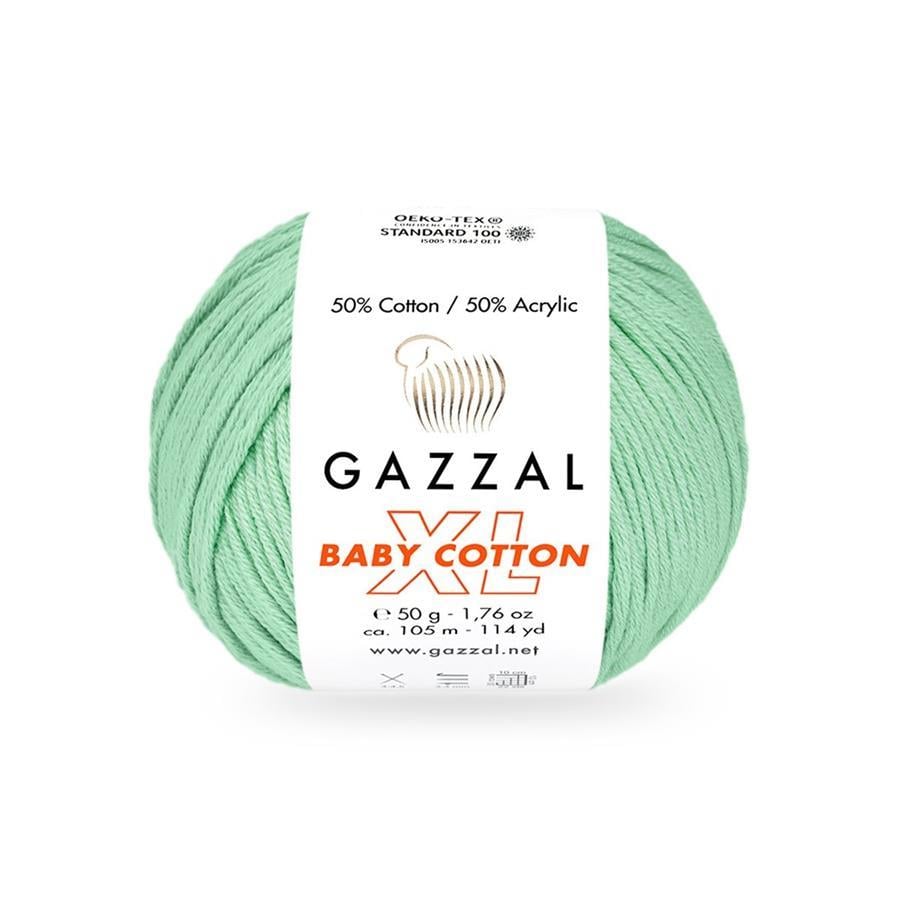 Gazzal Baby Cotton XL Yarn 50g 3425 – Soft Cotton Acrylic Yarn for Baby Knitting, Amigurumi, Crochet & Knitting Projects