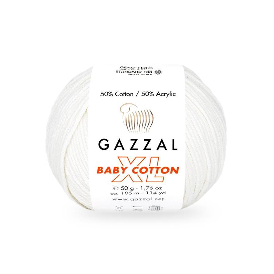 Gazzal Baby Cotton XL Yarn 50g 3432 – Soft Cotton Acrylic Yarn for Baby Knitting, Amigurumi, Crochet & Knitting Projects